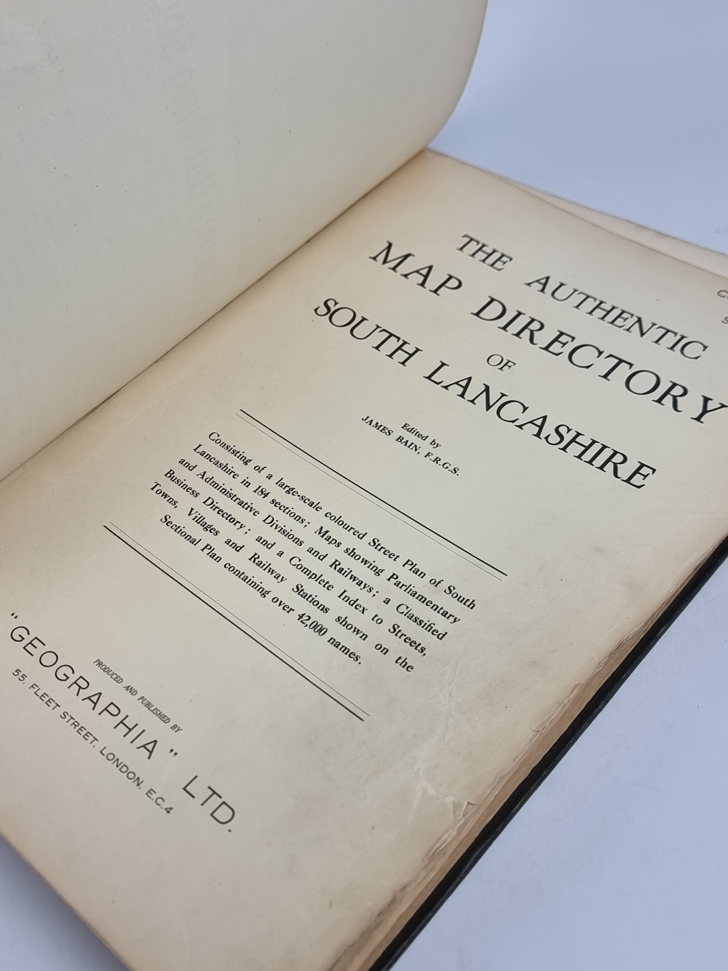 The Authentic Map Directory of South Lancashire, James Bain (Editor)