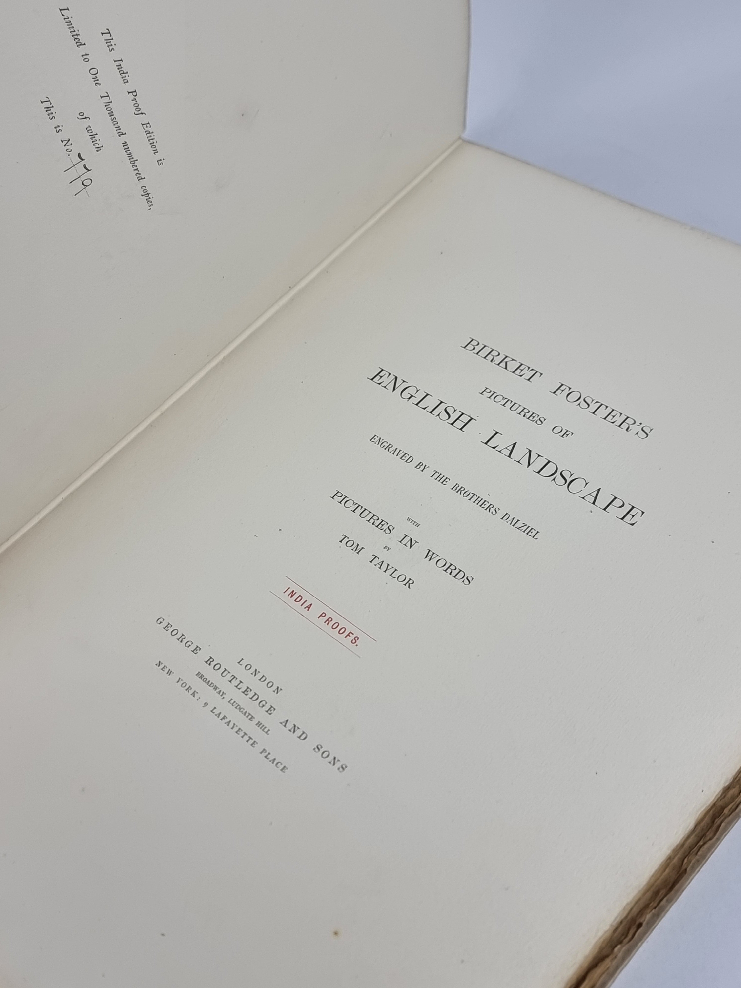 Birket Foster's Pictures of English Landscape,& Tom Taylor — Limited Edition