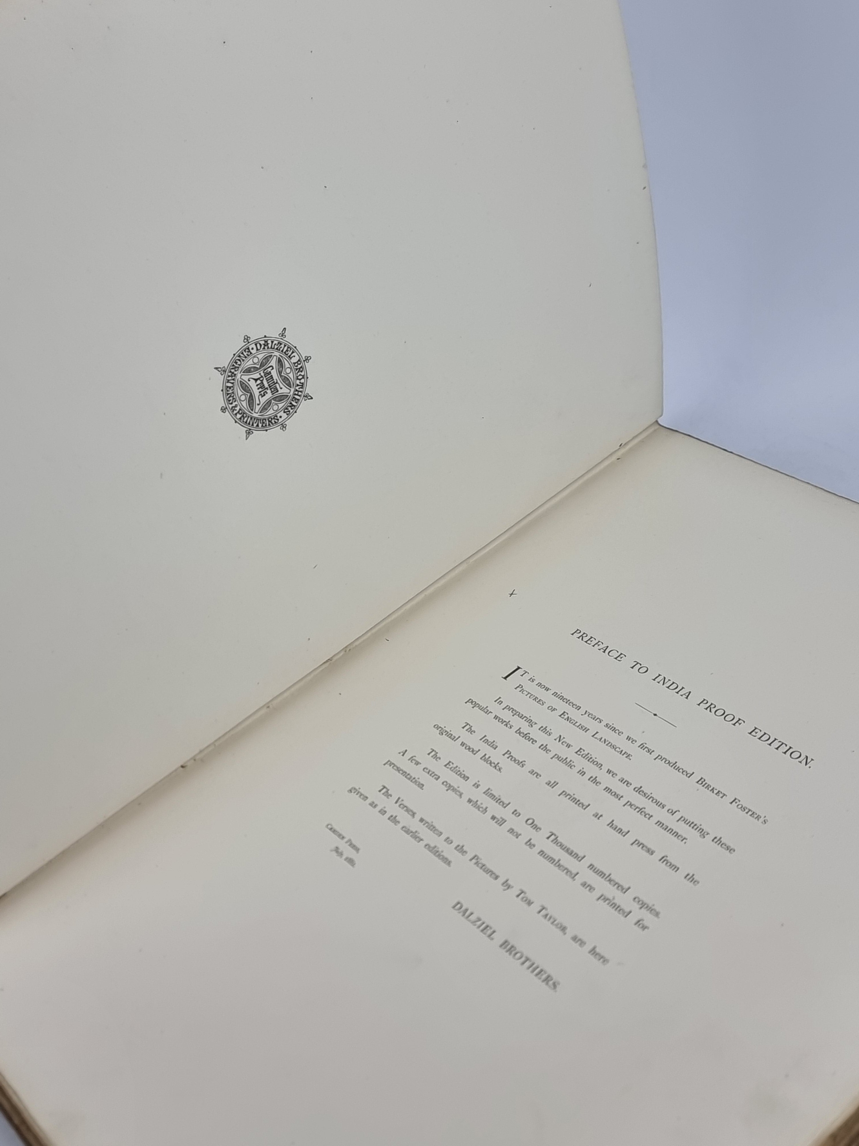 Birket Foster's Pictures of English Landscape,& Tom Taylor — Limited Edition
