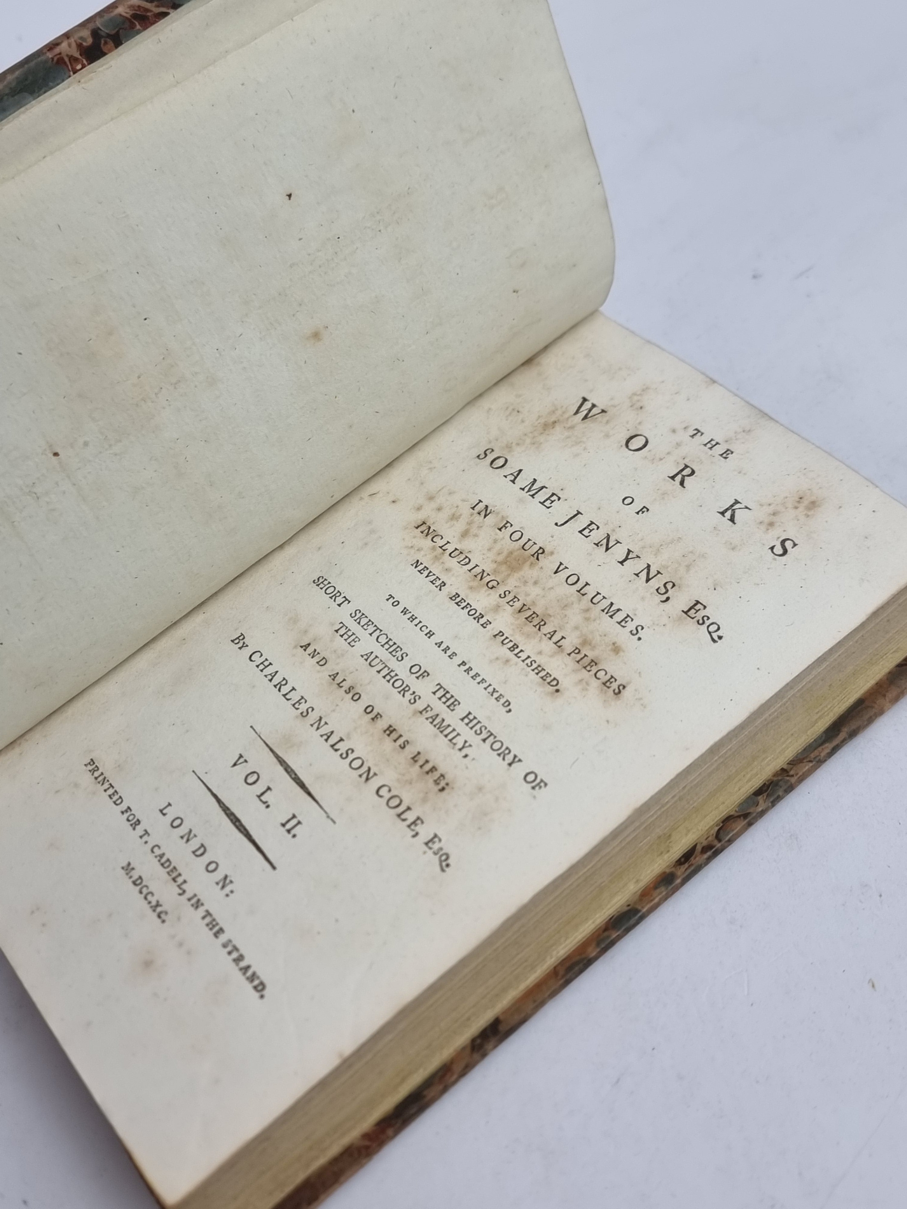 The Works of Soame Jenyns, Esq., Soame Jenyns & Charles Nalson Cole — 1st Ed