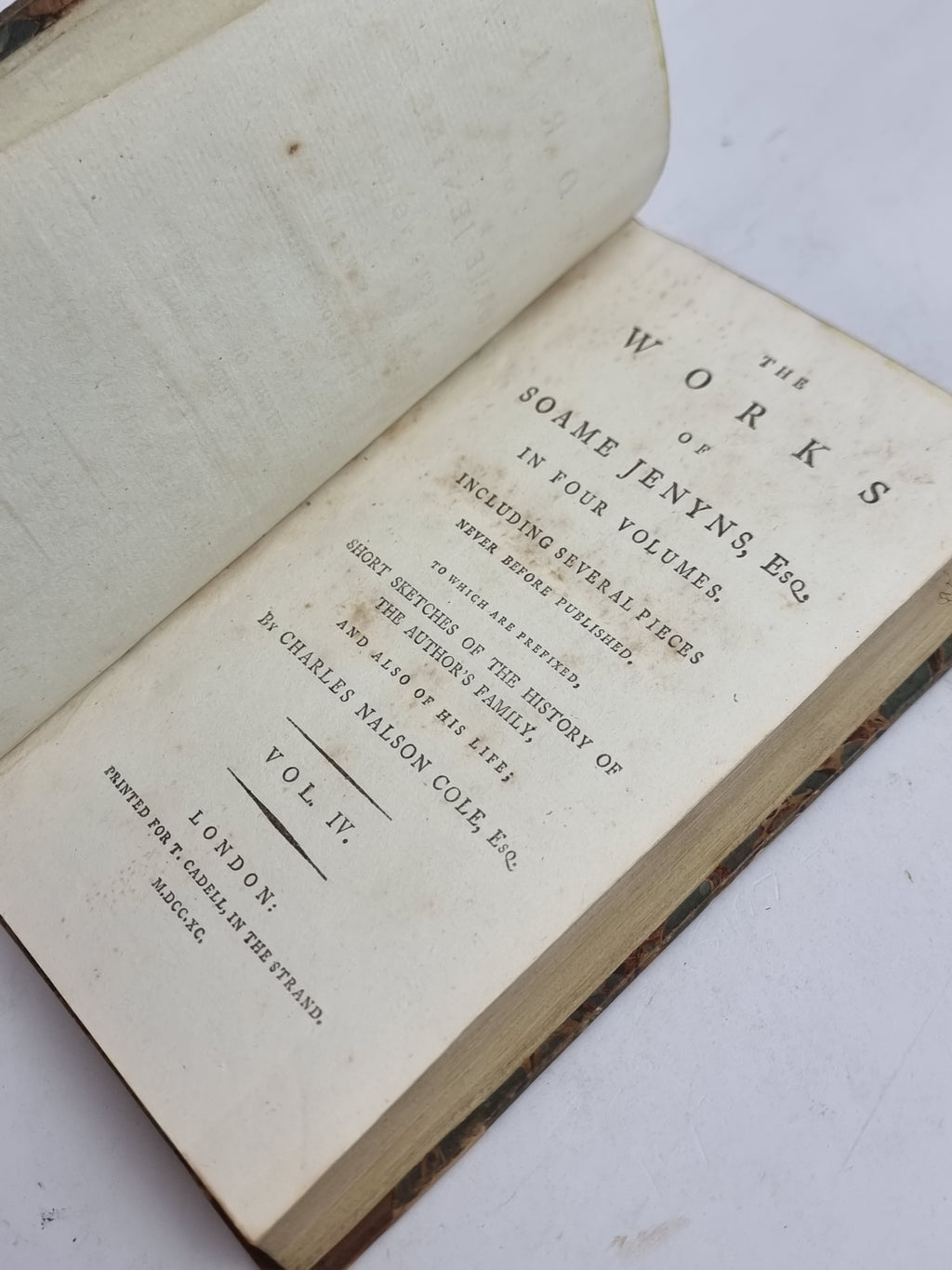 The Works of Soame Jenyns, Esq., Soame Jenyns & Charles Nalson Cole — 1st Ed