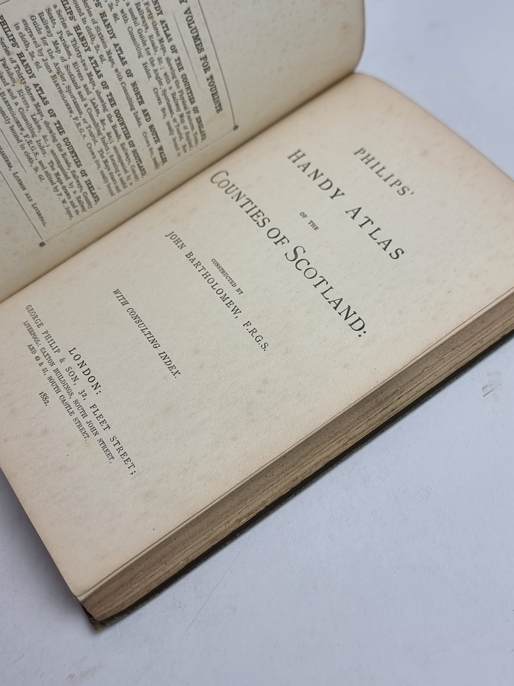 Philips' Handy Atlas of the Counties of Scotland, John Bartholomew — 1882 Ed
