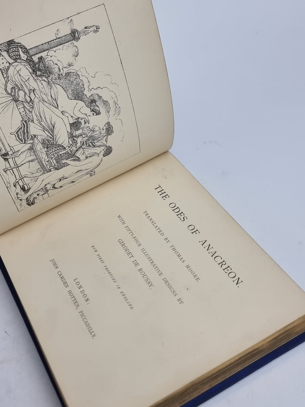 The Odes of Anacreon, Anacreon (Translated by Thomas Moore) — 1st English Ed