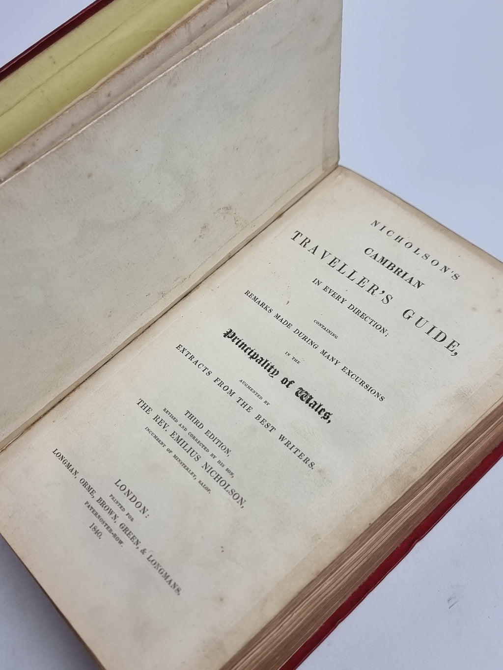 Nicholson's Cambrian Traveller's Guide, George Nicholson — 3rd Edition