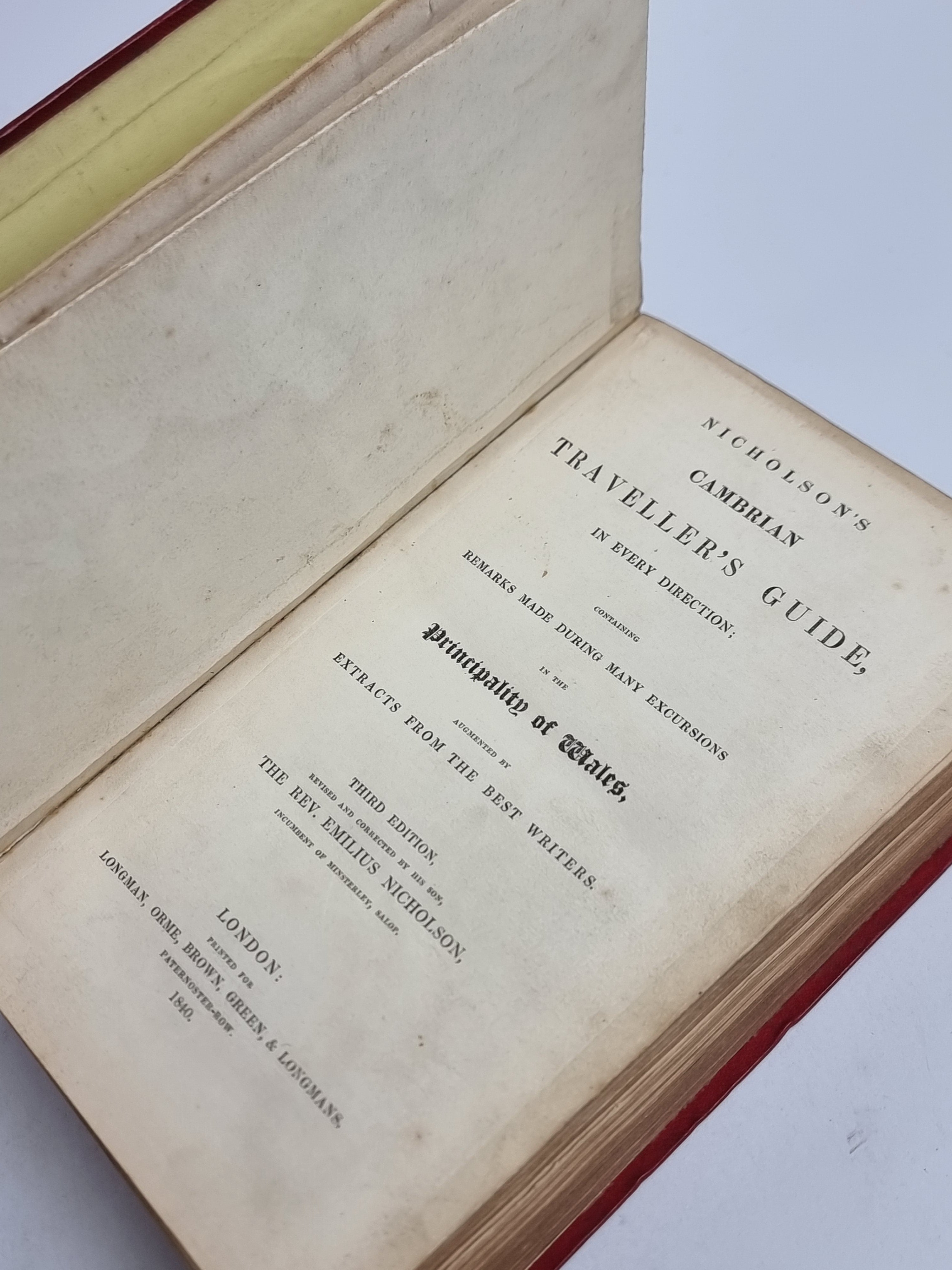 Nicholson's Cambrian Traveller's Guide, George Nicholson — 3rd Edition