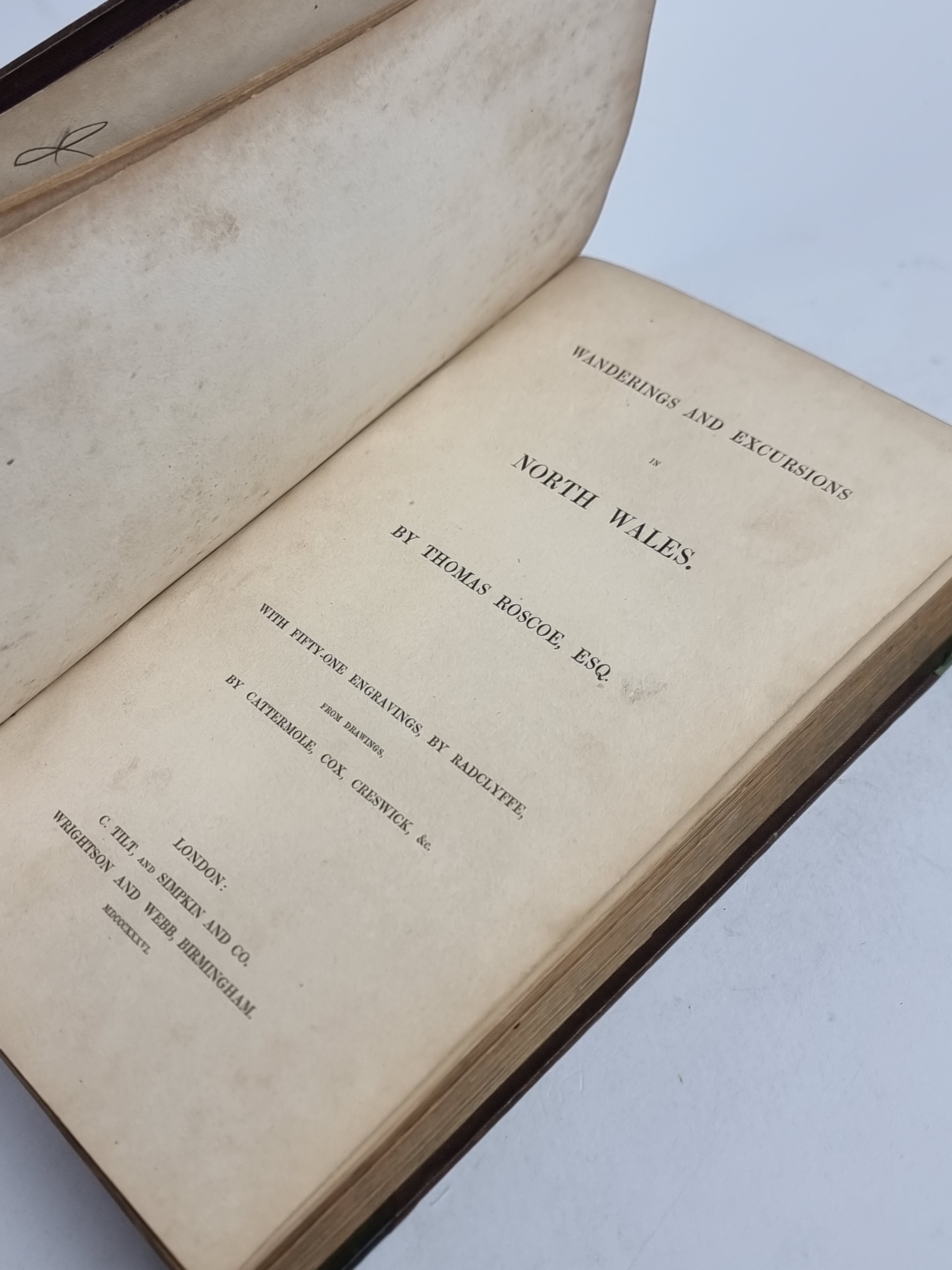 Wanderings and Excursions in North Wales, Thomas Roscoe — 1st Edition