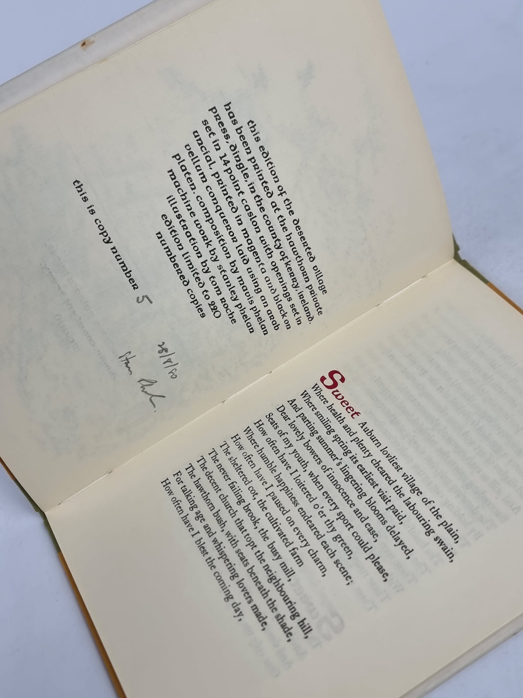 The Deserted Village, Oliver Goldsmith — Limited Edition