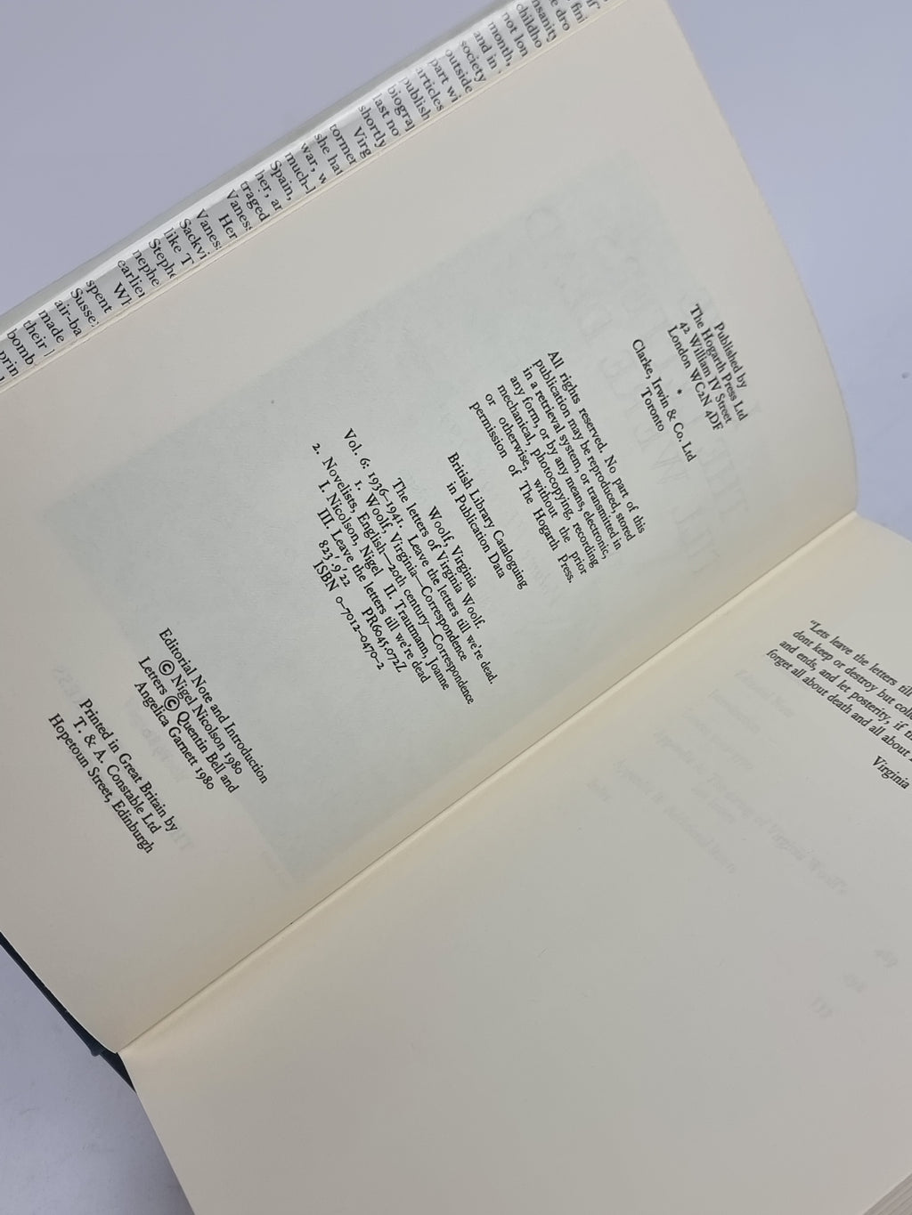 Leave the Letters Till We're Dead: The Letters of Virginia Woolf, Volume VI