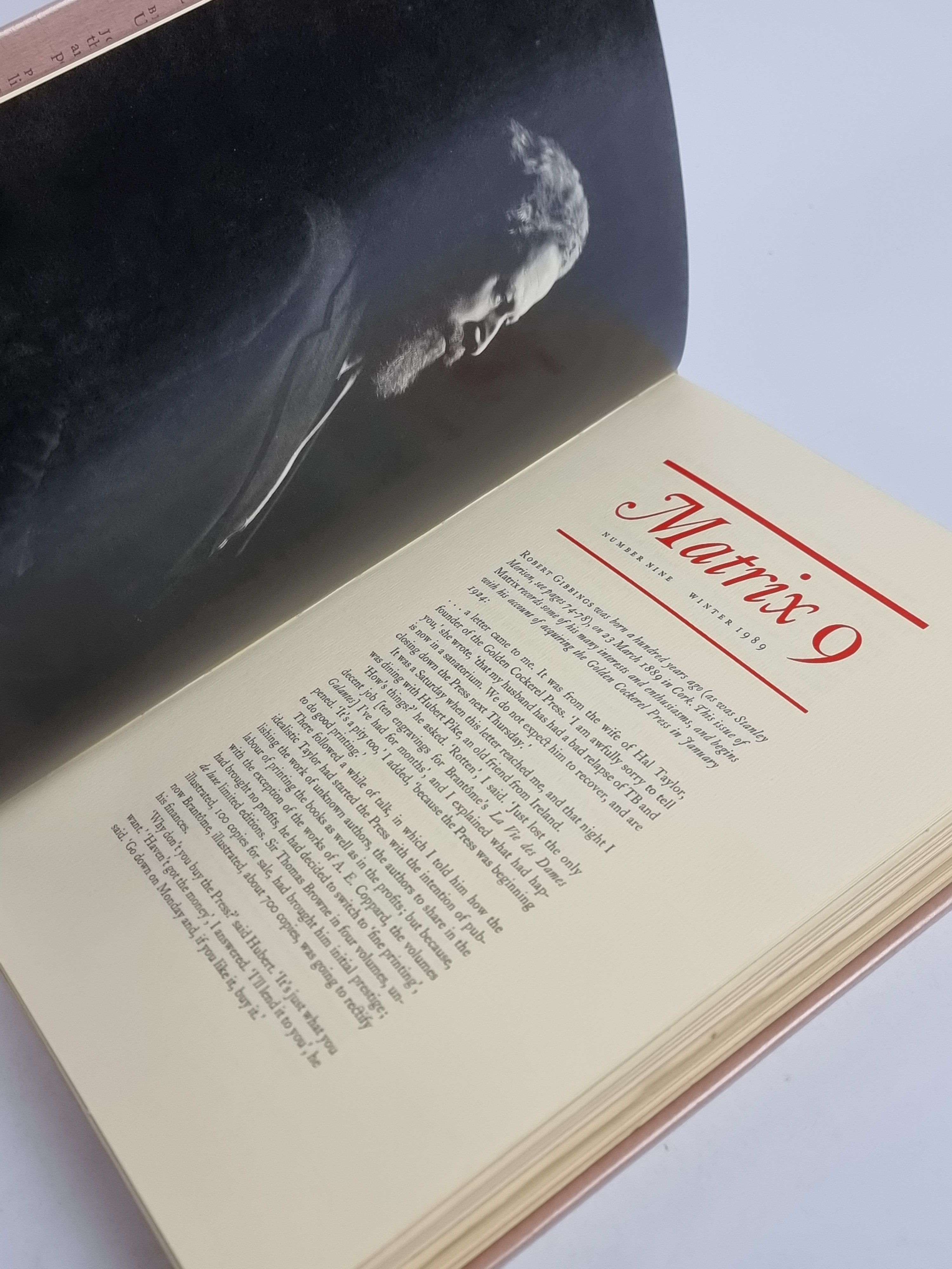 Matrix 9: A Review for Printers & Bibliophiles, Winter 1989 — 1st Edition