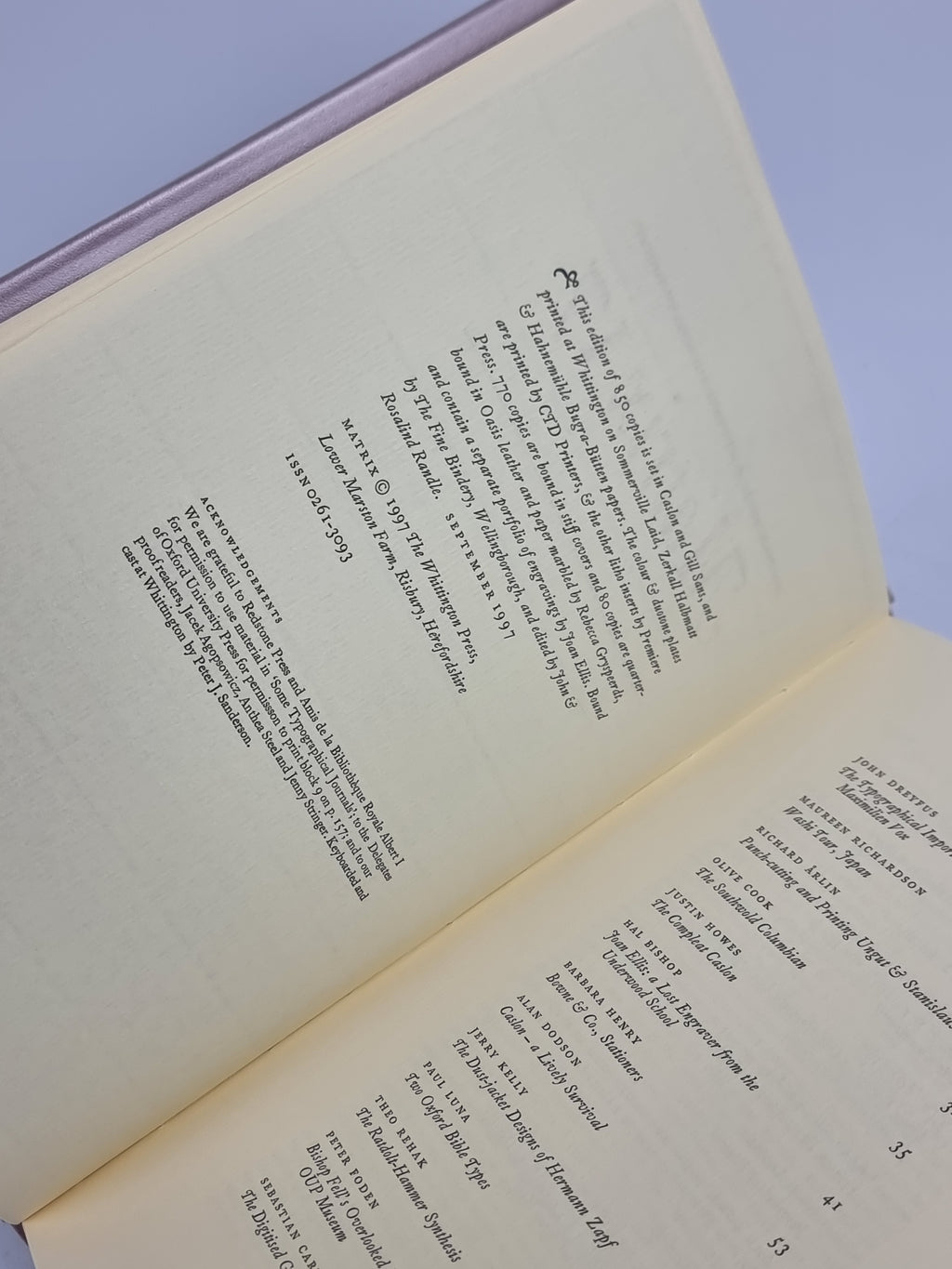 Matrix 24: A Review for Printers & Bibliophiles — Limited Edition