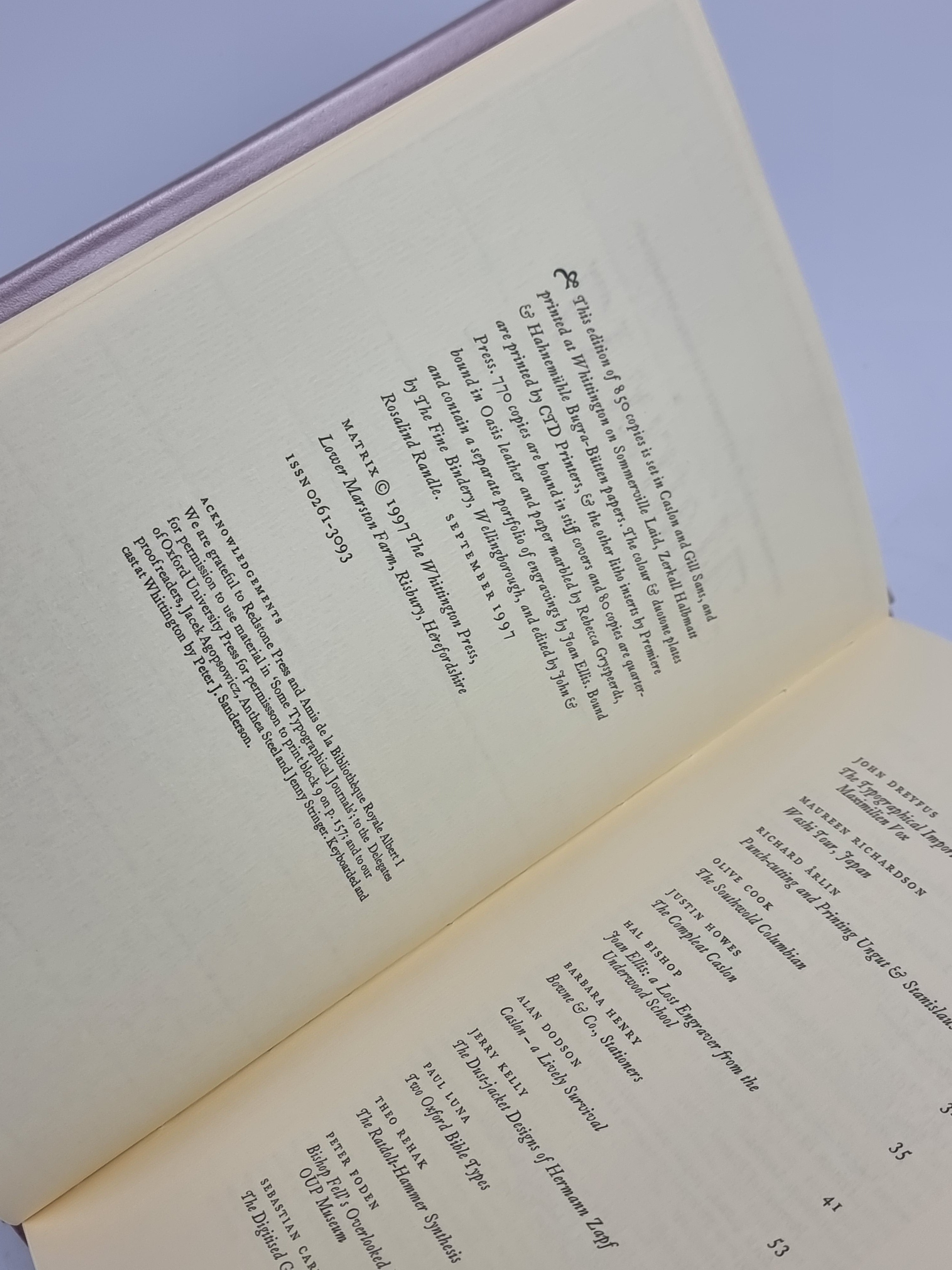 Matrix 24: A Review for Printers & Bibliophiles — Limited Edition