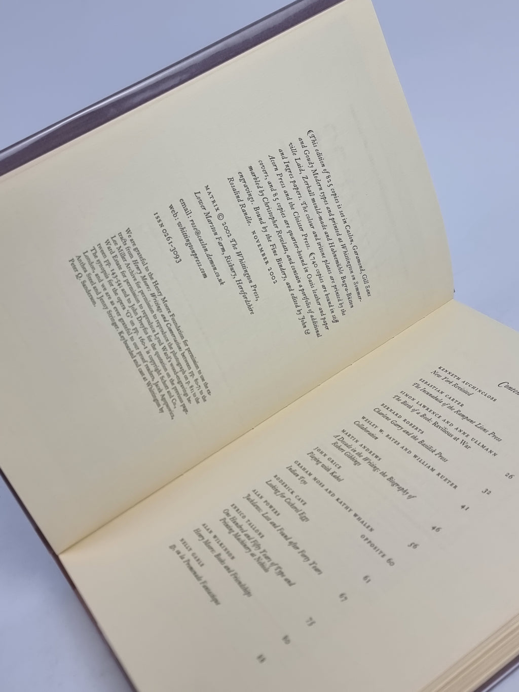 Matrix 22: A Review for Printers & Bibliophiles — 1st Edition