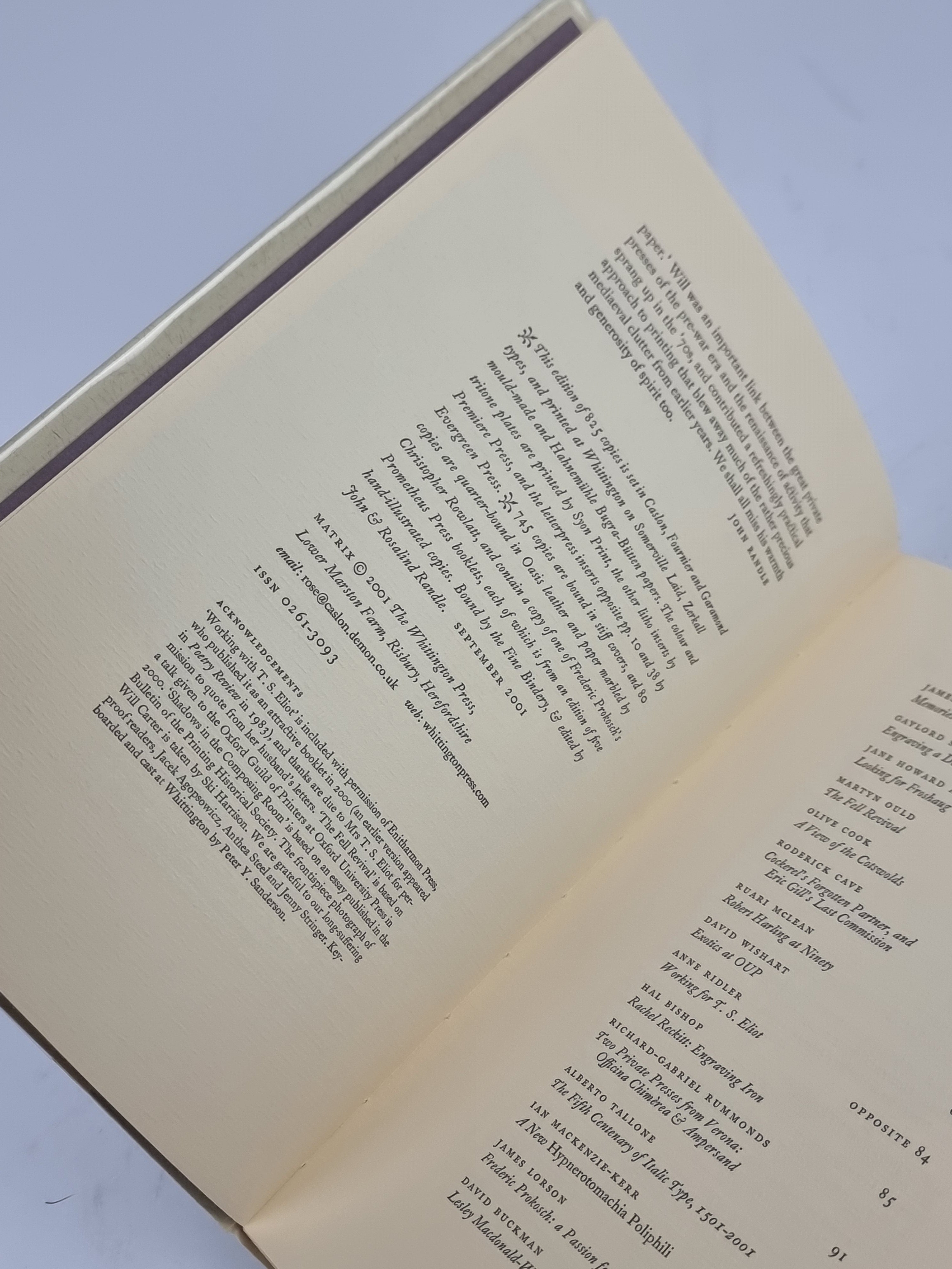 Matrix 21, John & Rosalind Randle (Eds.) — Limited Edition