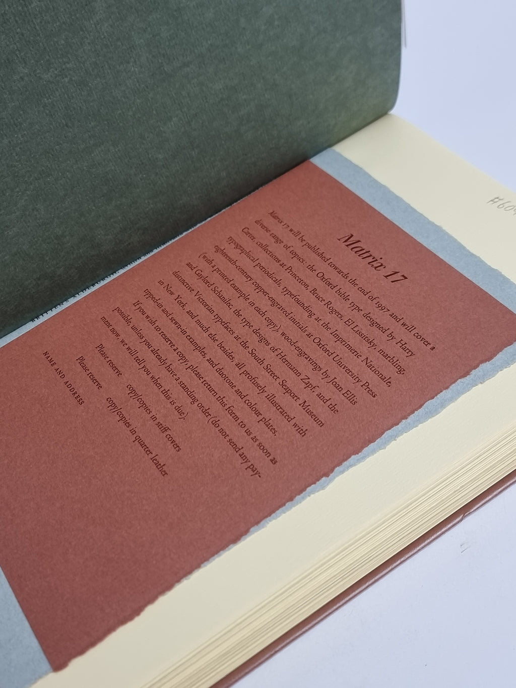 Matrix 16: A Review for Printers and Bibliophiles — 1st Edition