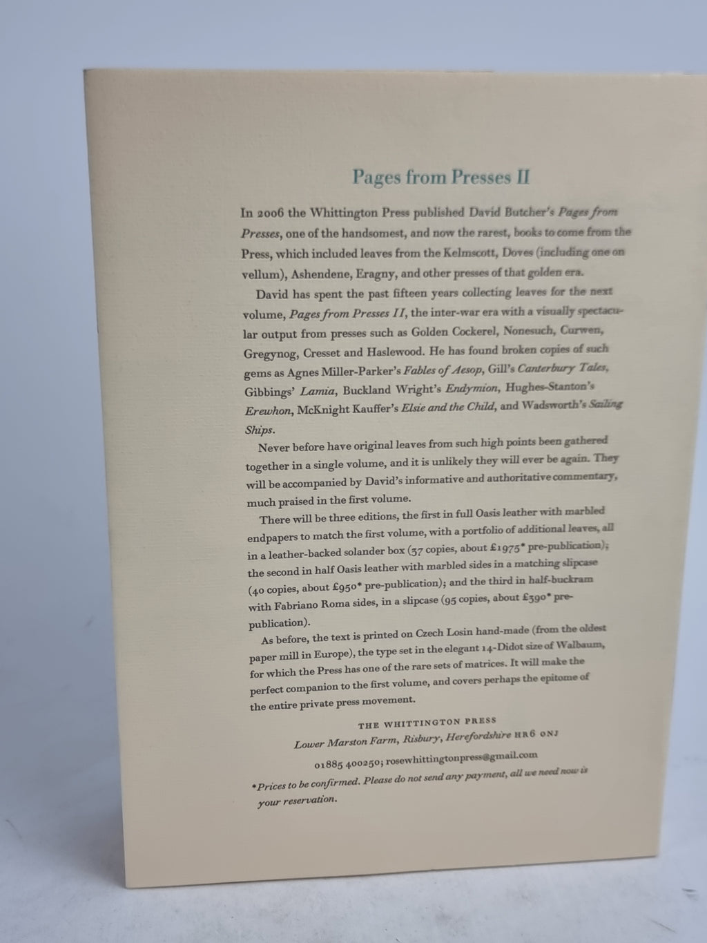 Matrix 36: A Review for Printers & Bibliophiles — 1st Edition