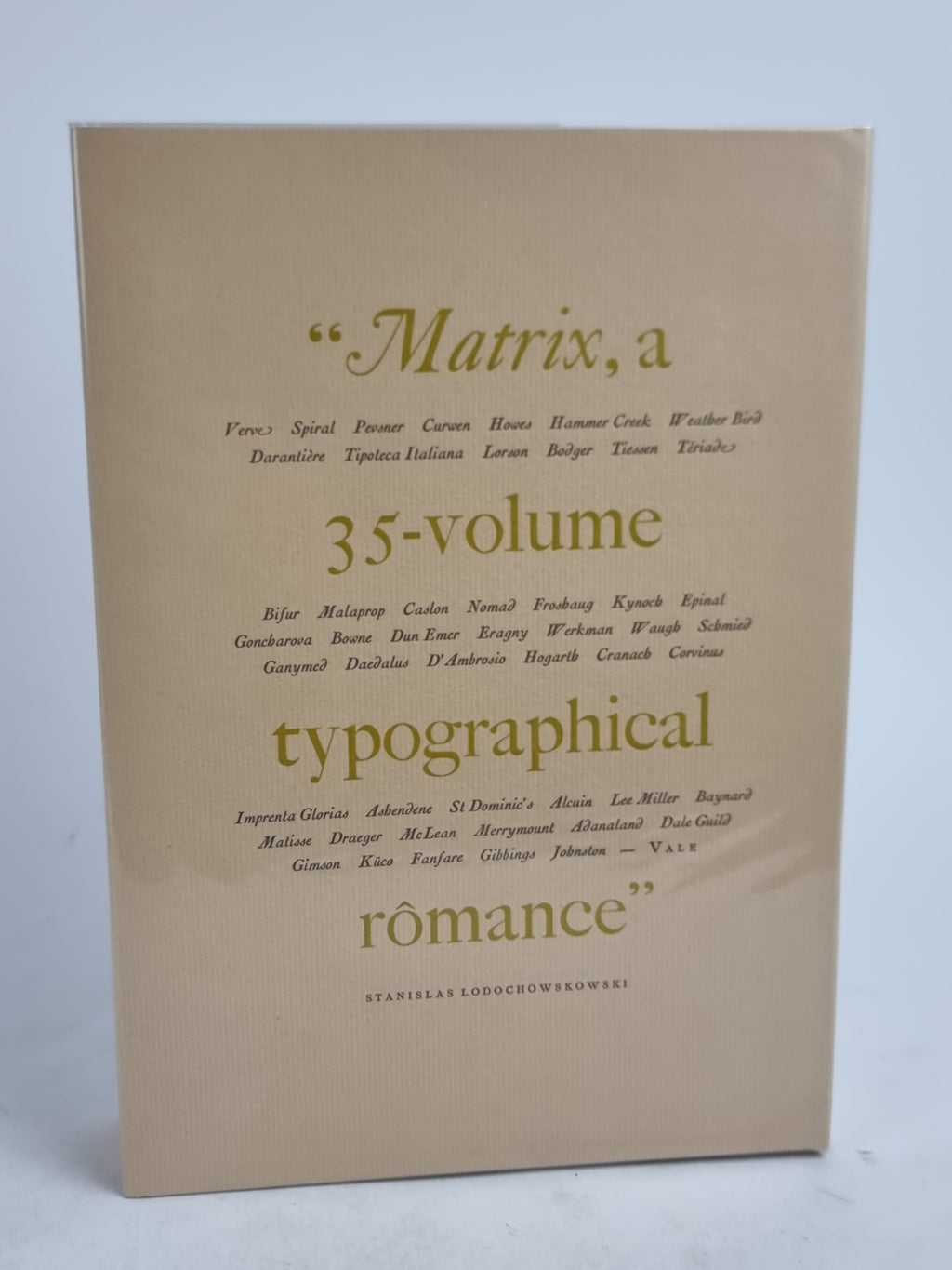 Matrix 35: A Review for Printers & Bibliophiles — 1st Edition