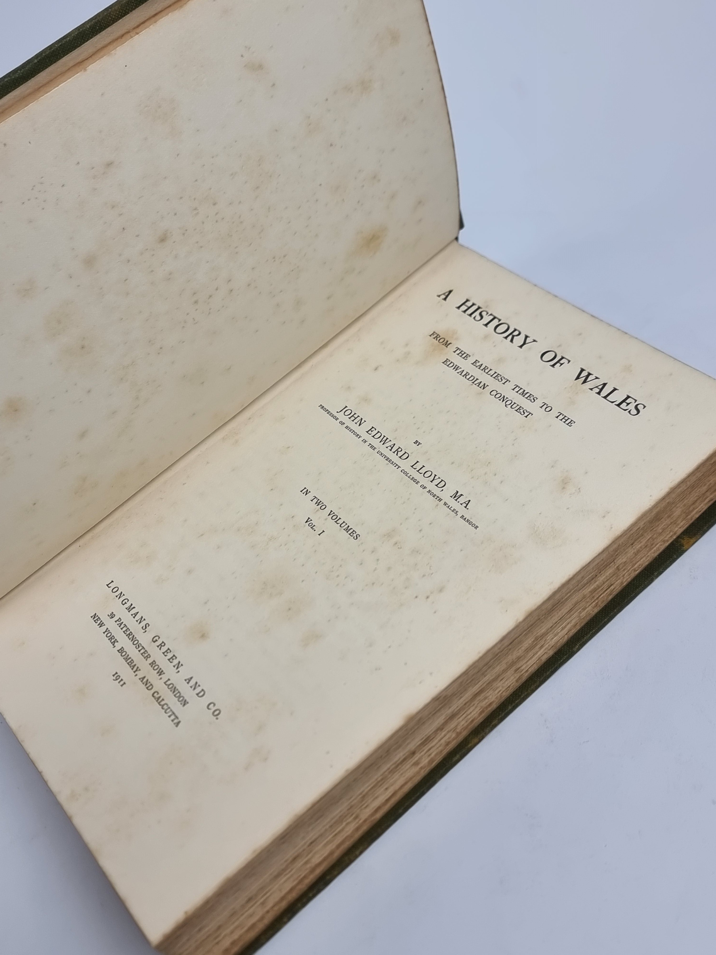 A History of Wales from the Earliest Times to the Edwardian Conquest, John Edward Lloyd