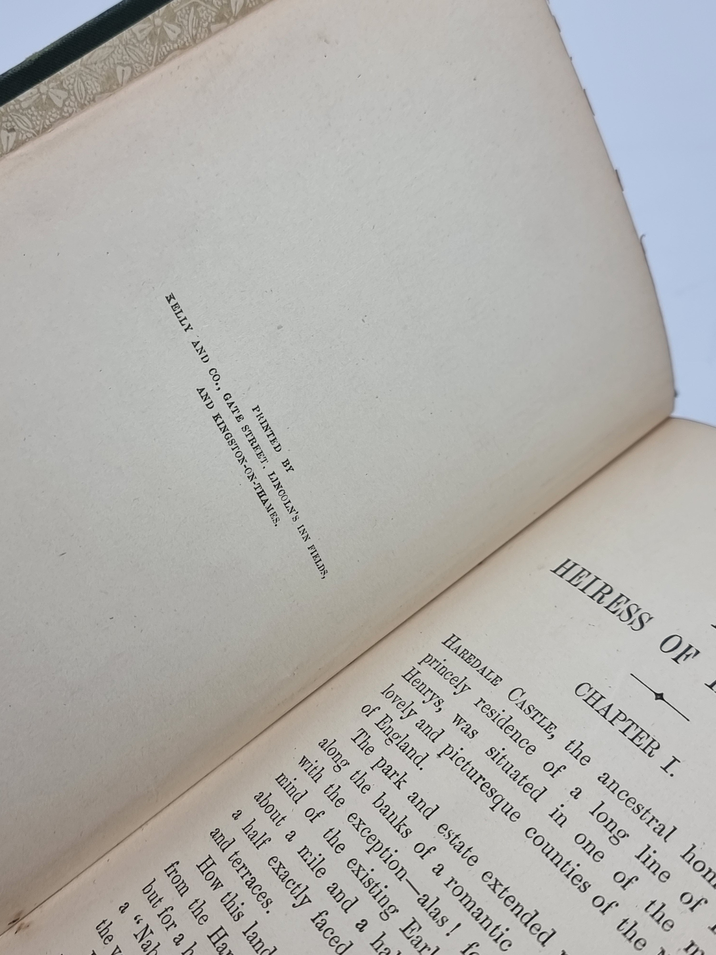 The Heiress of Haredale, Lady Virginia Sandars — 1st Edition