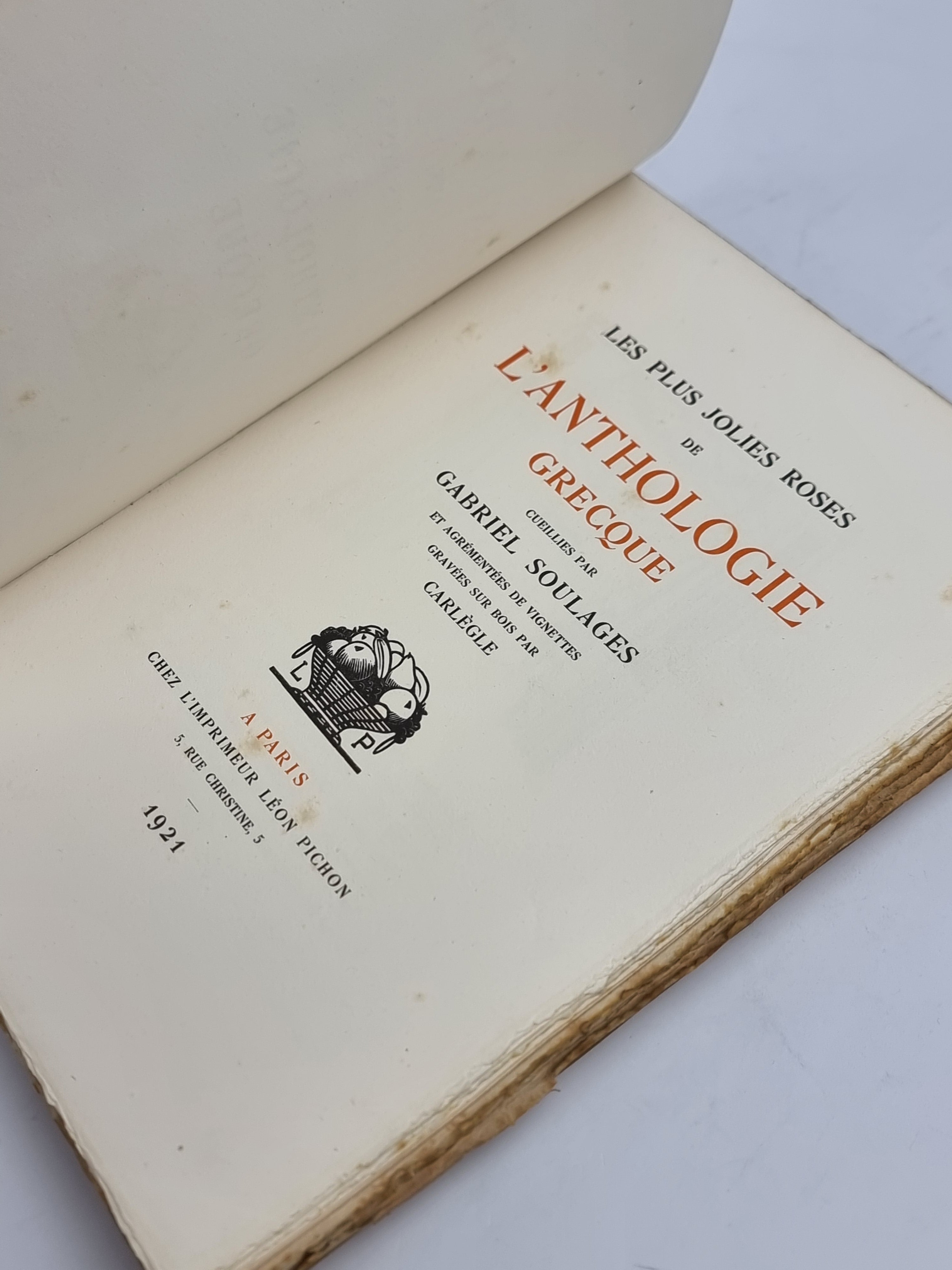 Les Plus Jolies Roses de l'Anthologie Grecque, Gabriel Soulages — Limited Ed