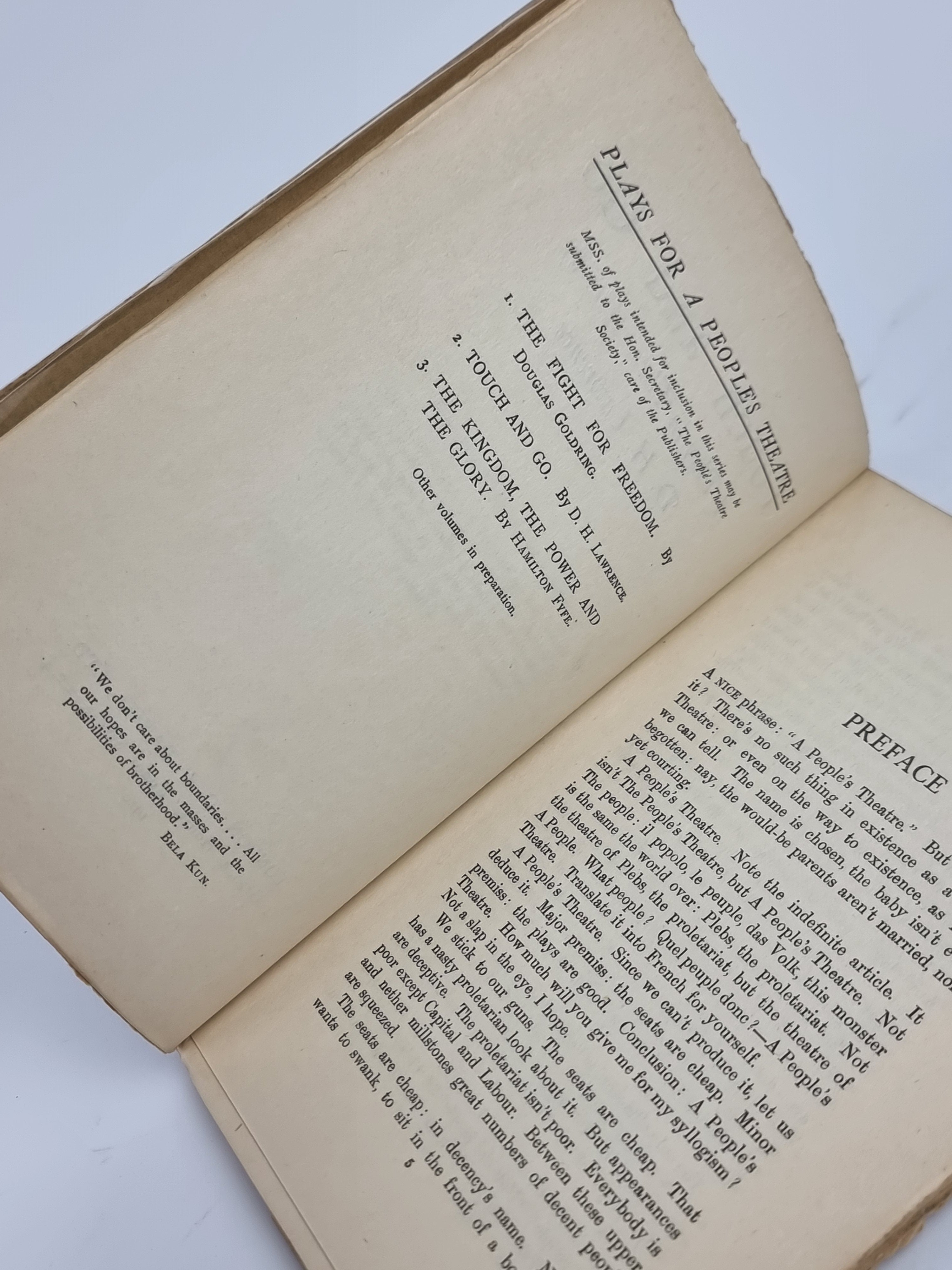Touch and Go: A Play in Three Acts, D. H. Lawrence — 1st Edition