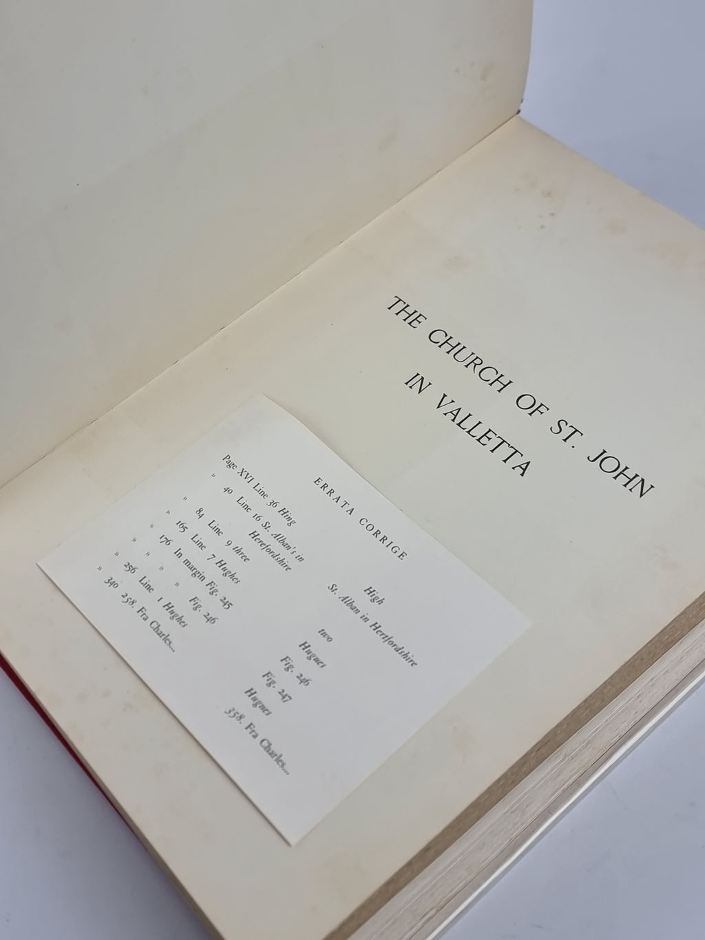 The Church of St. John in Valletta, Sir Hannibal P. Scicluna — 1st Ed, Signed