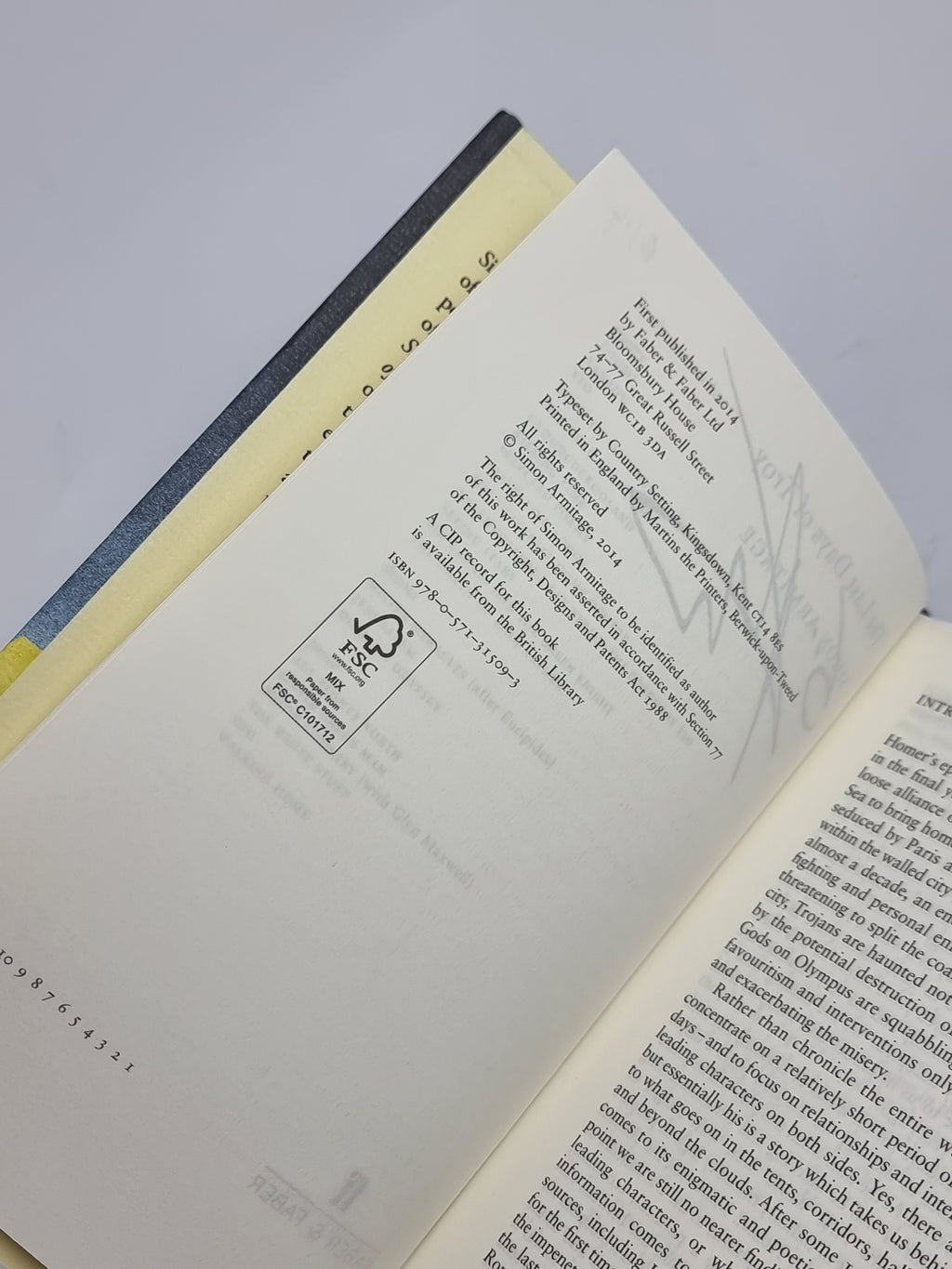 The Last Days of Troy, Simon Armitage — 1st Edition