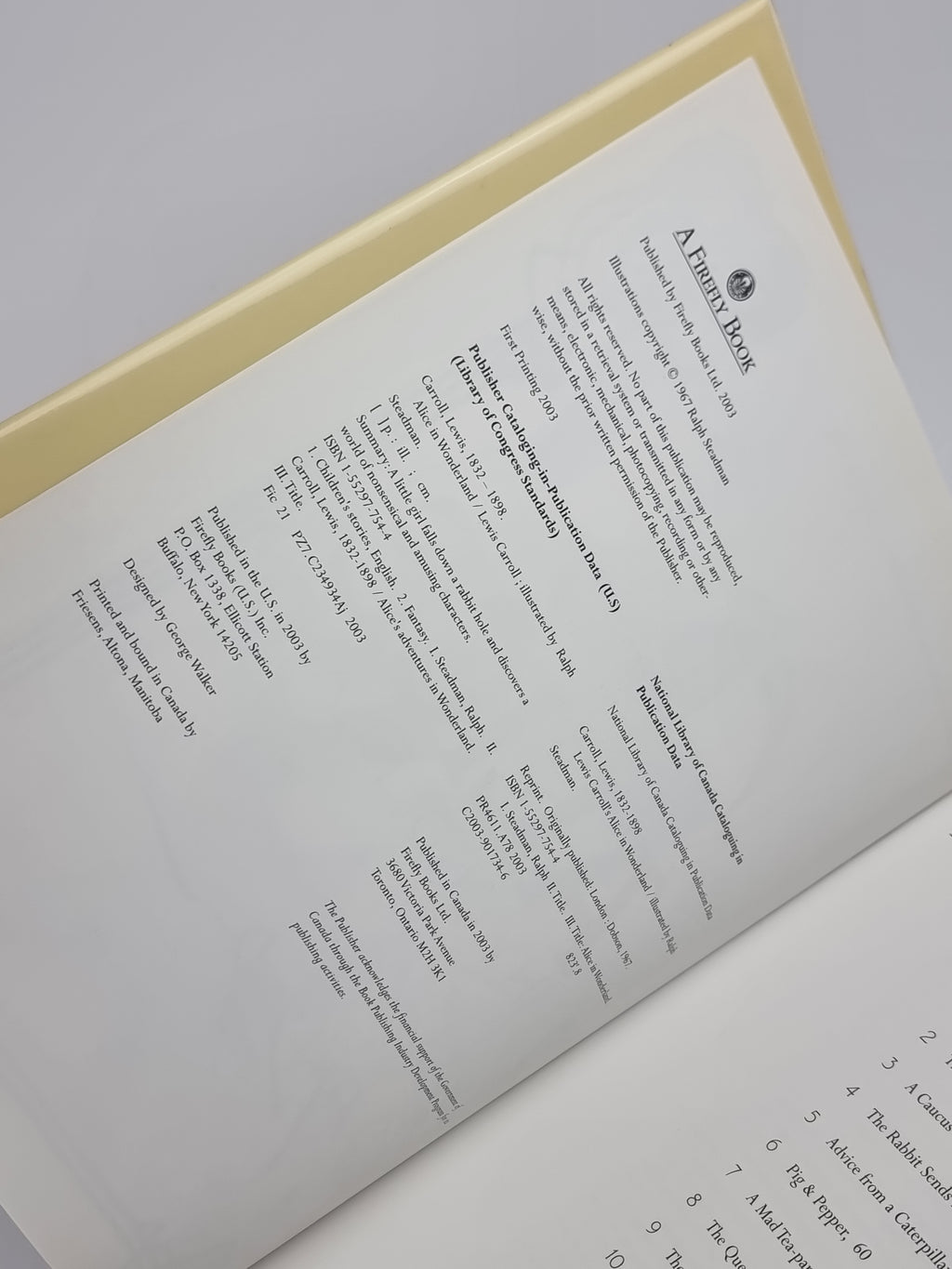 Alice in Wonderland, Lewis Carroll — 1st Firefly Books Edition