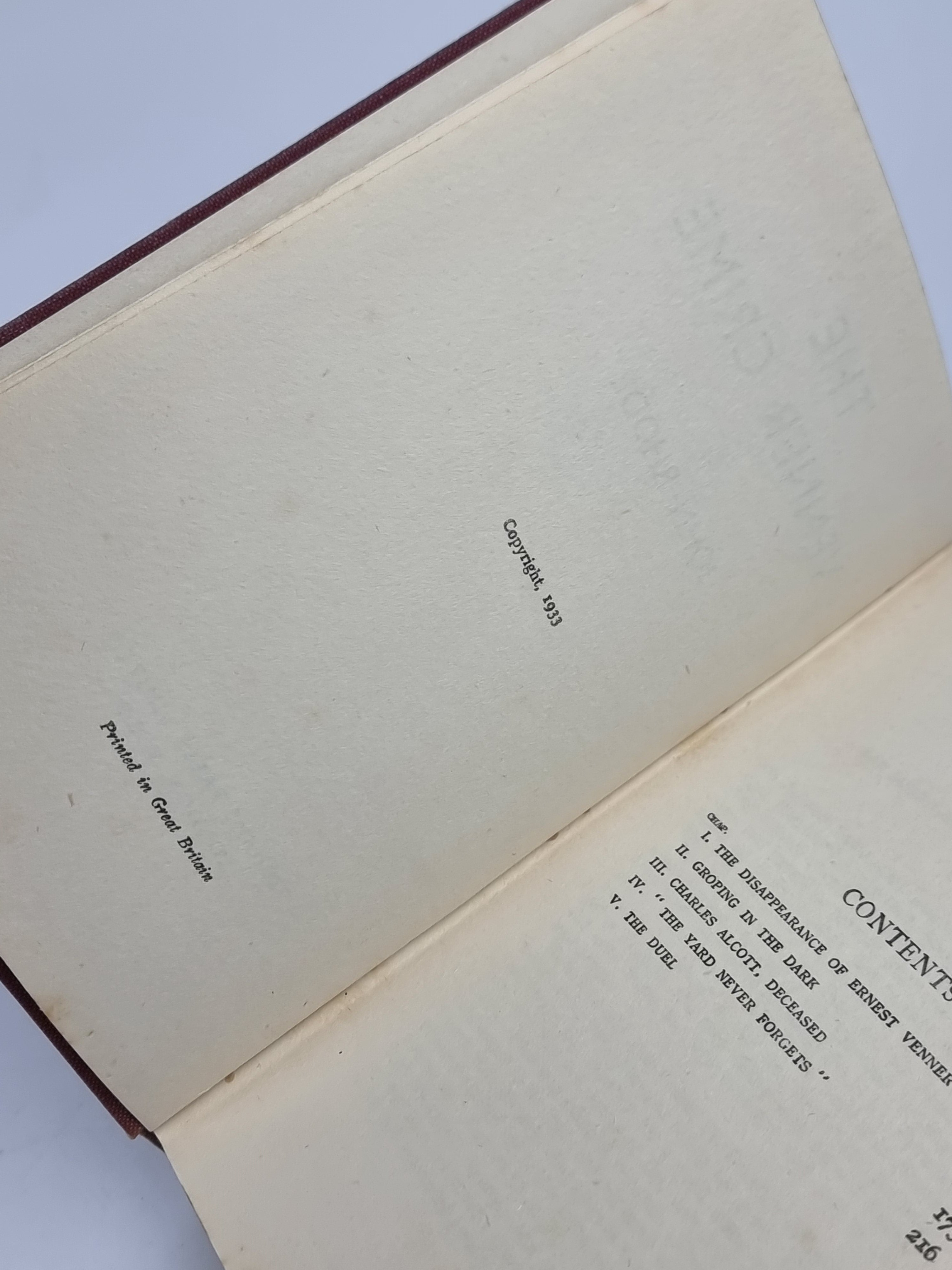 The Venner Crime, John Rhode — 1st Edition