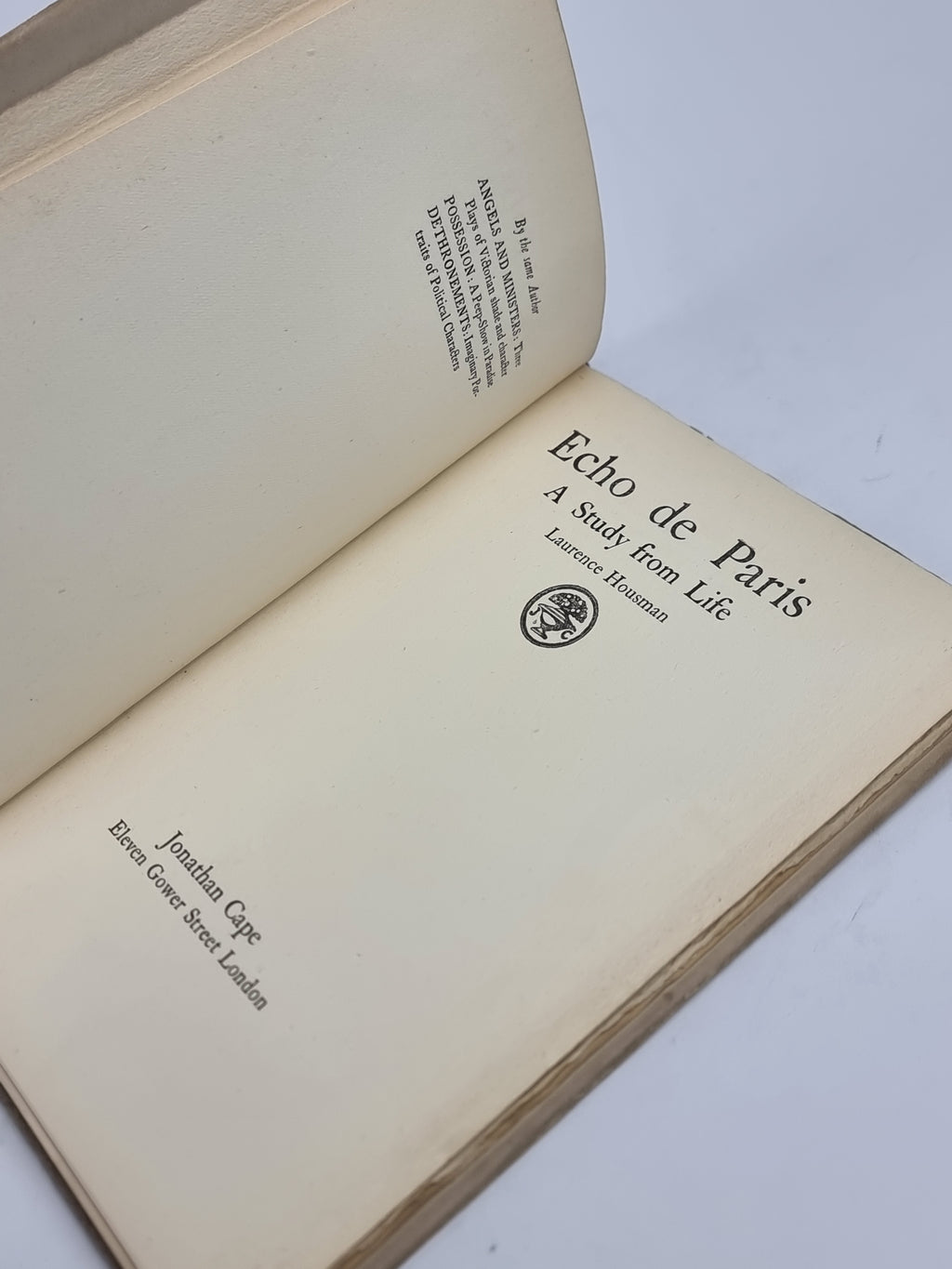 Echo de Paris, Laurence Housman — 1st Edition, Limited