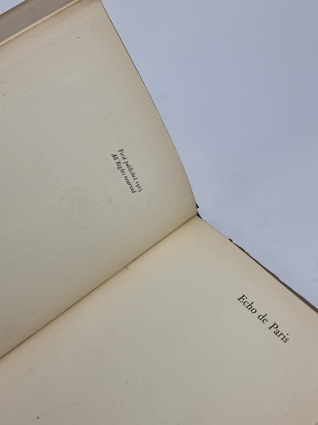 Echo de Paris, Laurence Housman — 1st Edition, Limited