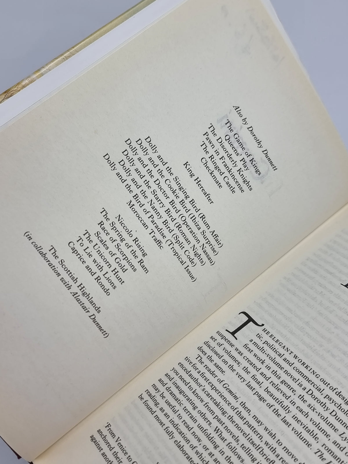 Gemini, Dorothy Dunnett — 1st Edition