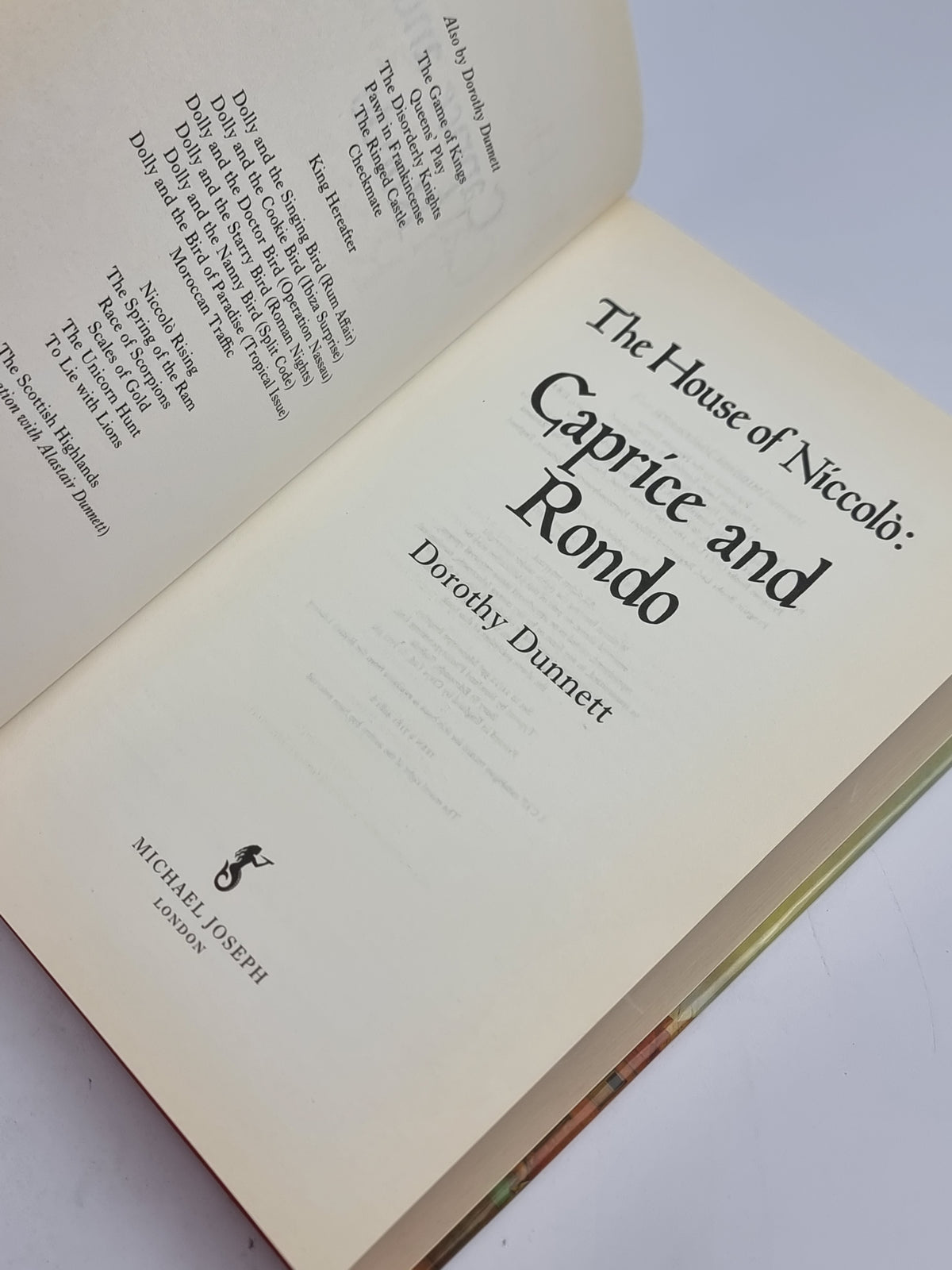 Caprice and Rondo, Dorothy Dunnett — 1st Edition
