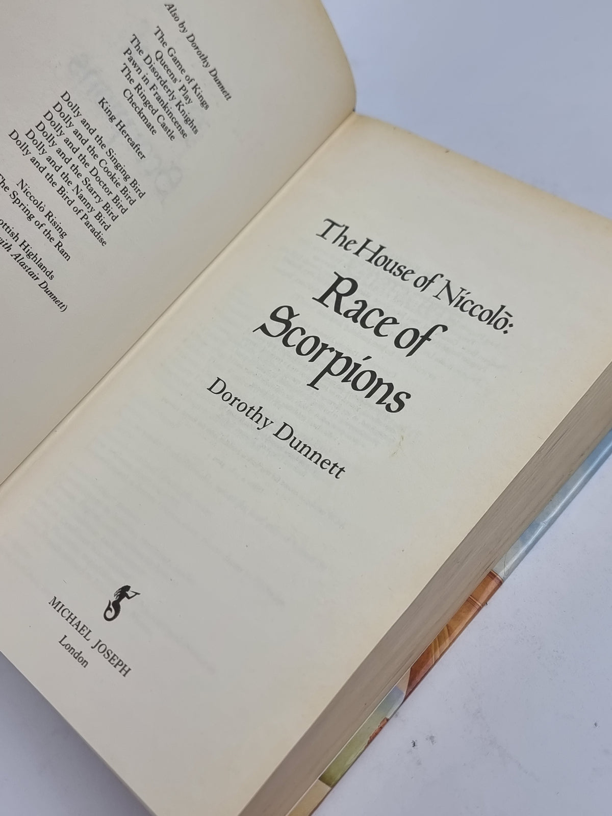 Race of Scorpions, Dorothy Dunnett — 1st Edition