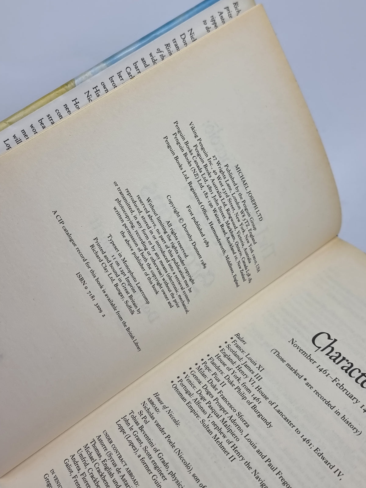 Race of Scorpions, Dorothy Dunnett — 1st Edition