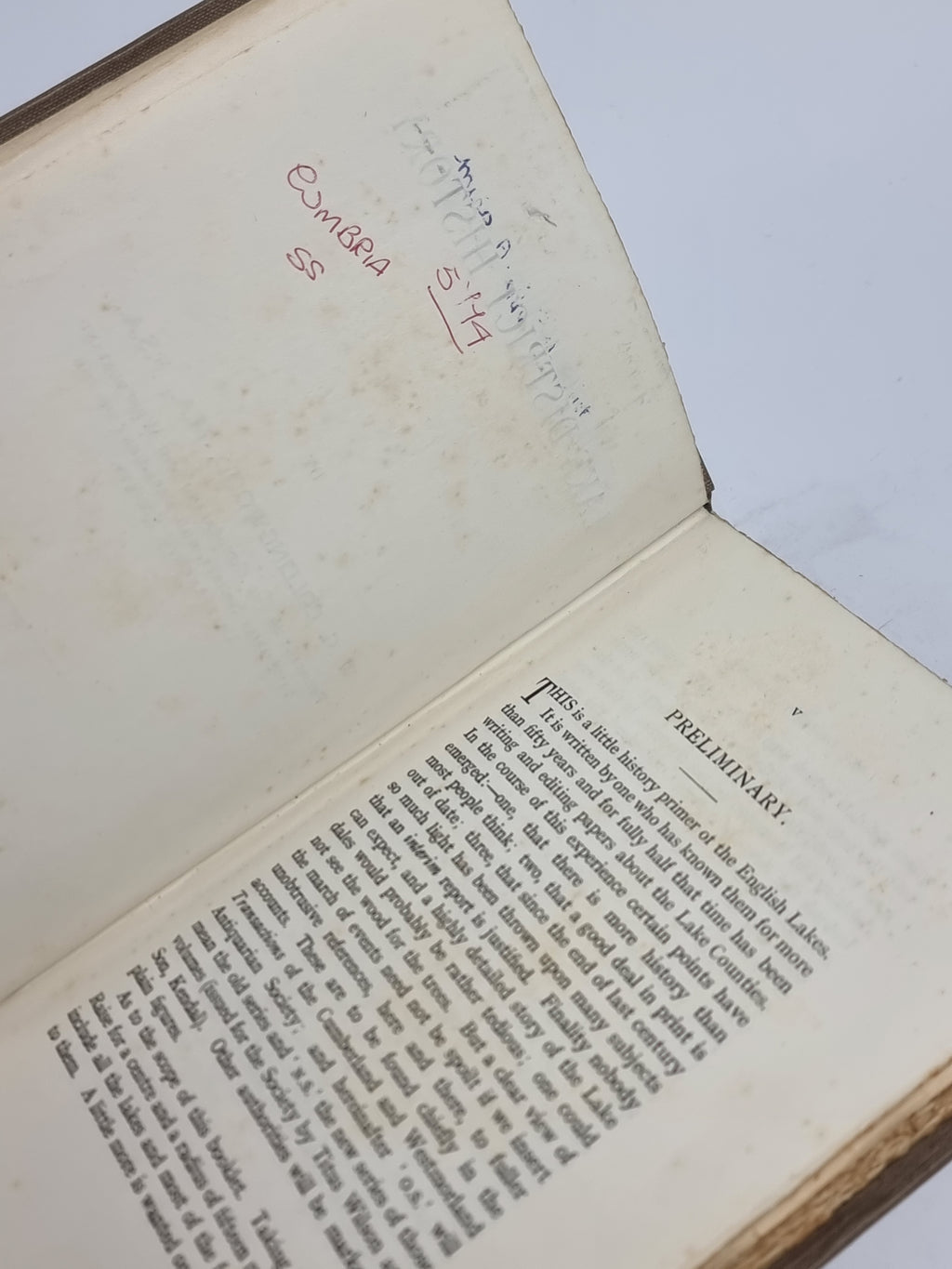 Lake District History, W. G. Collingwood — 1st Edition