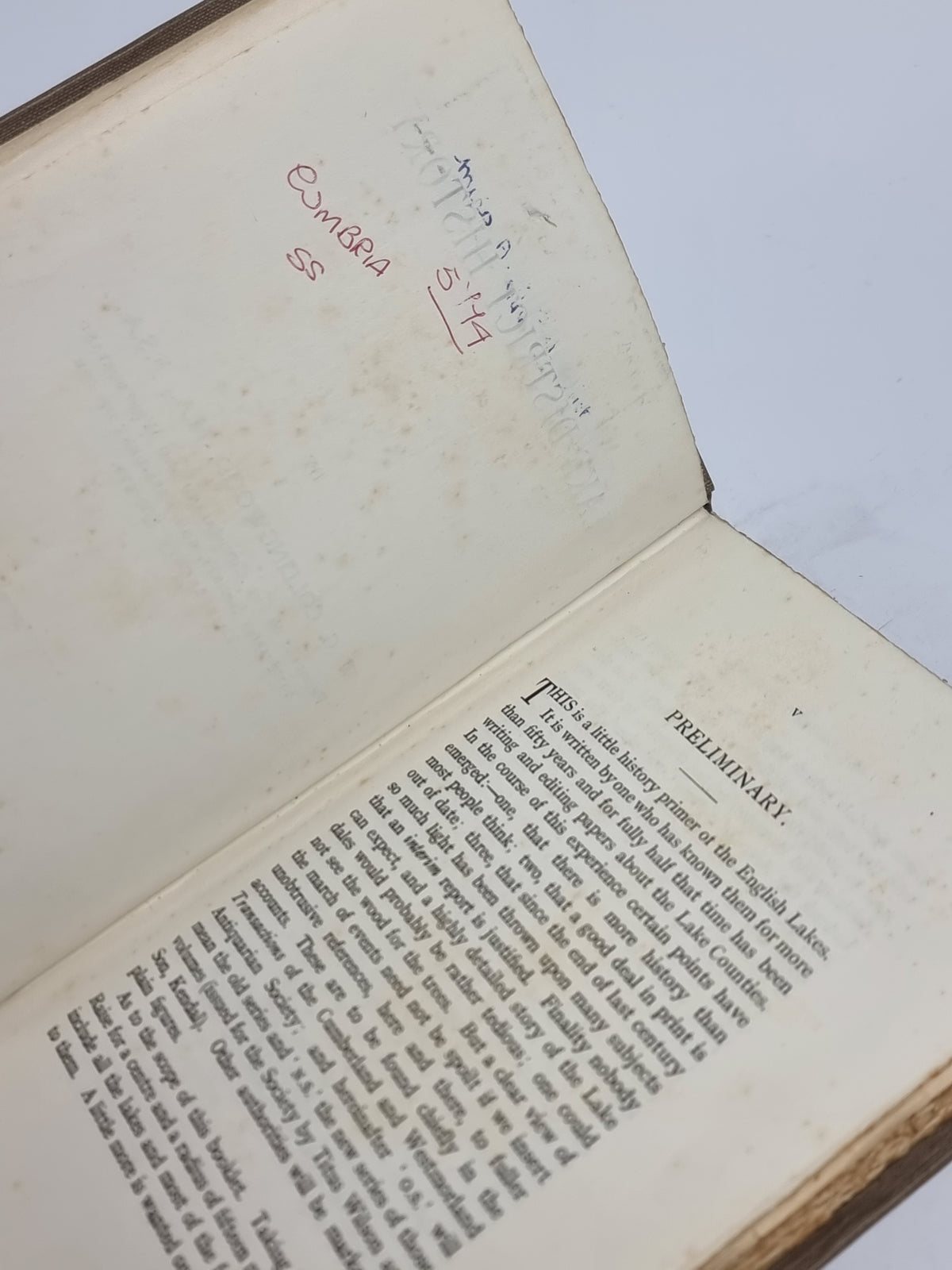 Lake District History, W. G. Collingwood — 1st Edition