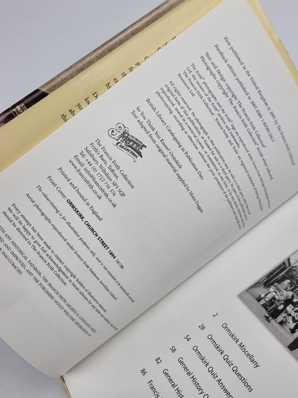So You Think You Know? Ormskirk: A Quiz & Miscellany, Mona Duggan — 1st Ed