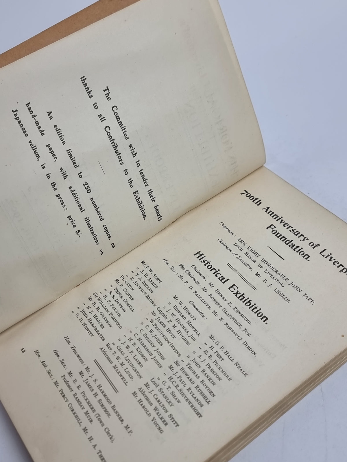 Foundation of Liverpool 700th Anniversary — 1st Edition