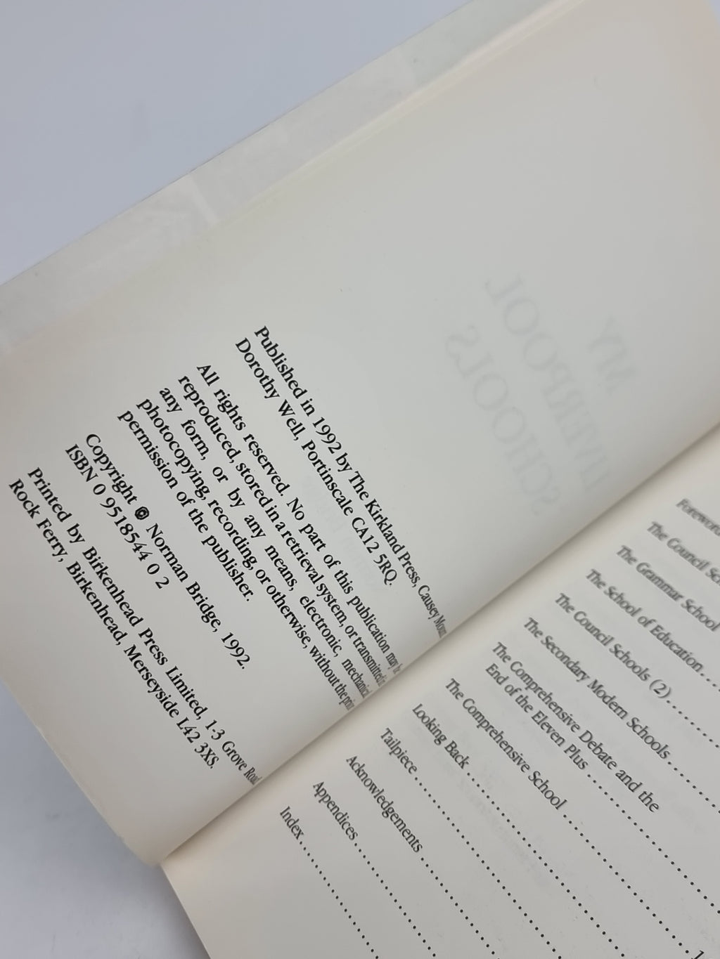 My Liverpool Schools, Norman Bridge — 1st Edition
