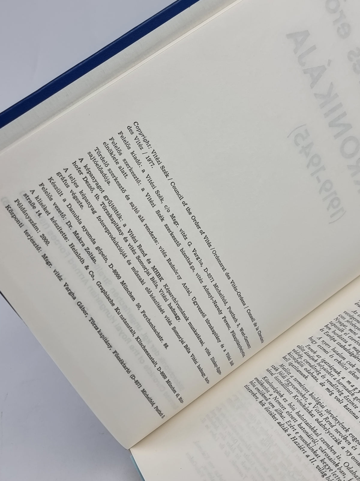 A m. kir. fegyveres erők képeskrónikája (1919-1945), Vitézi Szék — 1st Edition