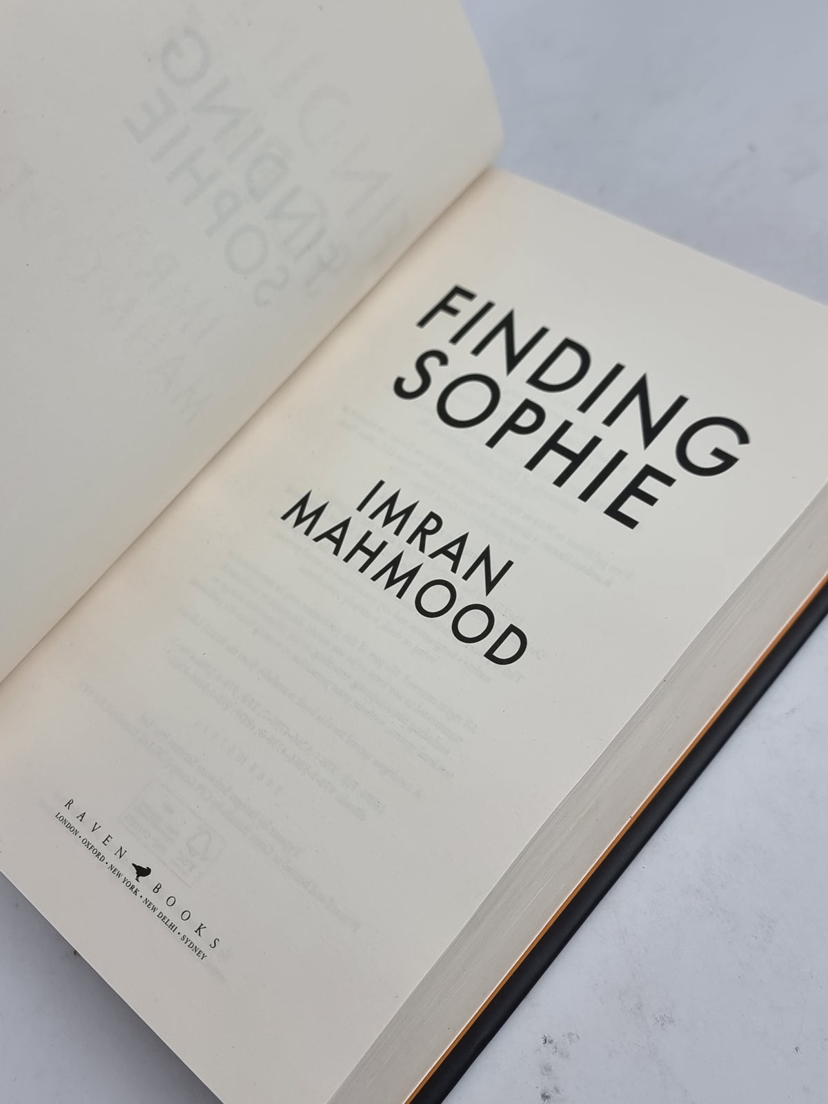 Finding Sophie, Imran Mahmood — 1st Edition