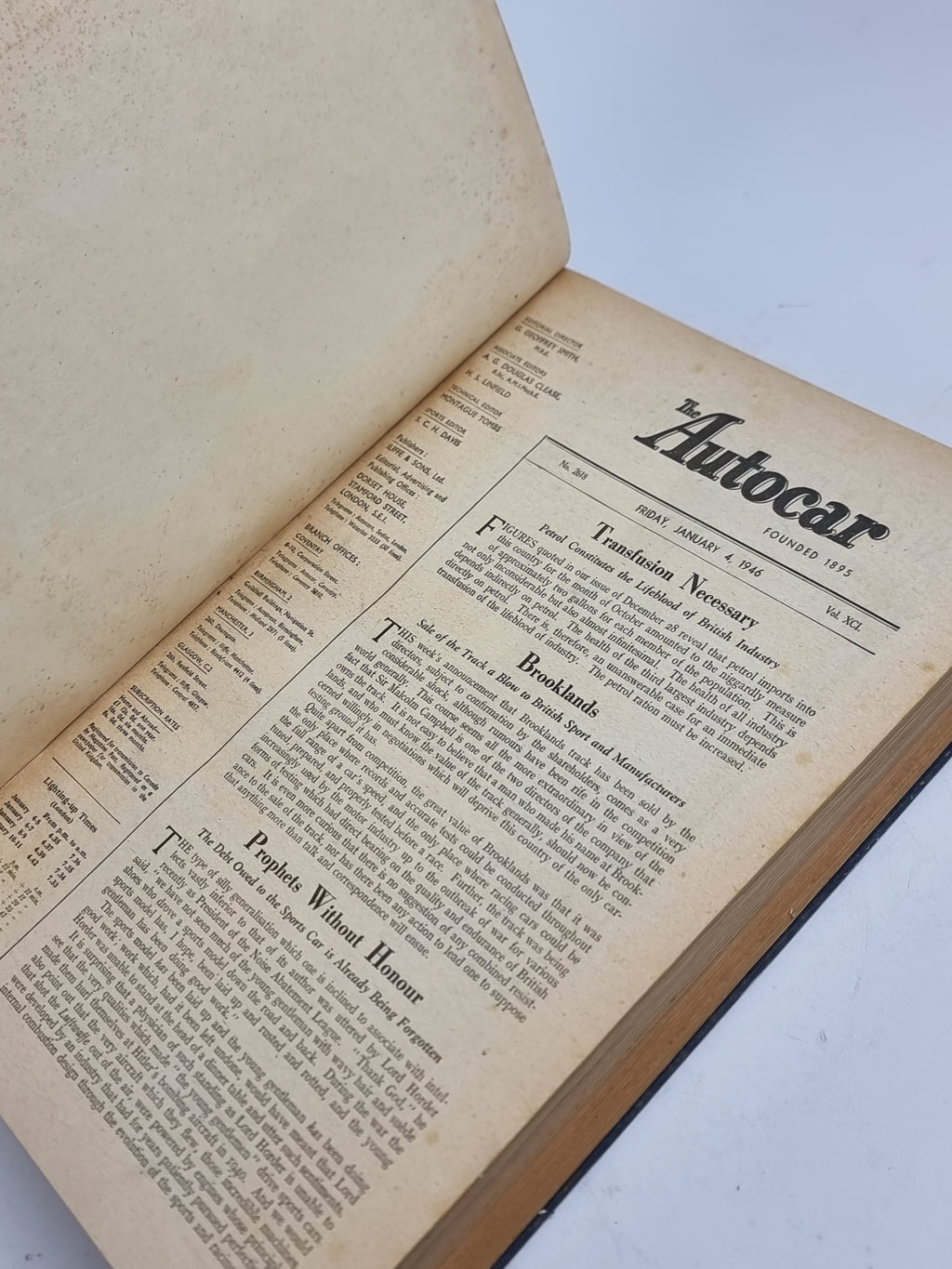 The Autocar: Volume XCI (January - June 1946), Various Authors