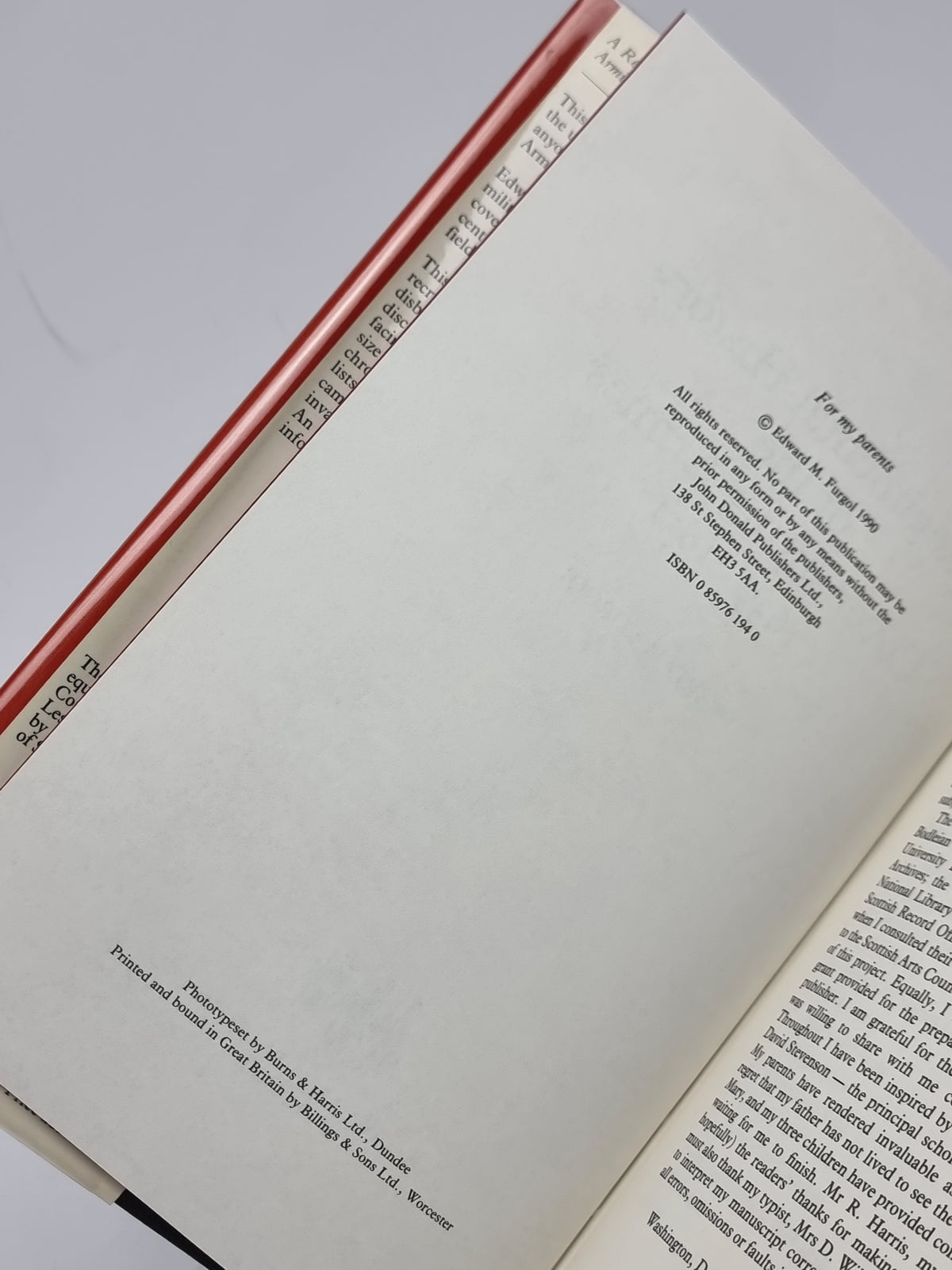 A Regimental History of the Covenanting Armies, Edward M. Furgol — 1st Edition