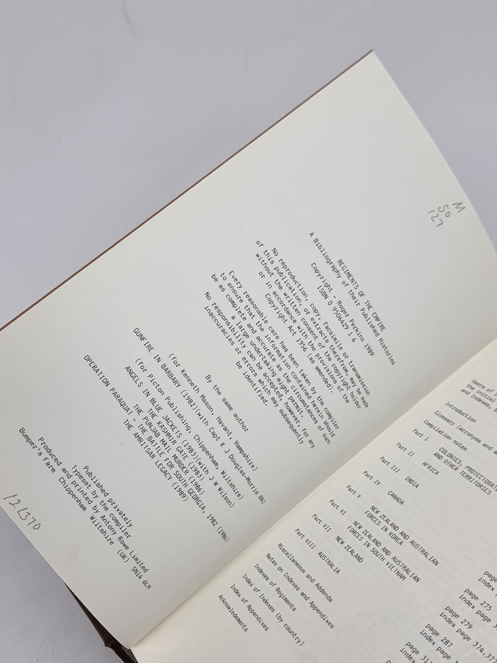 Regiments of the Empire: A Bibliography of their Published Histories