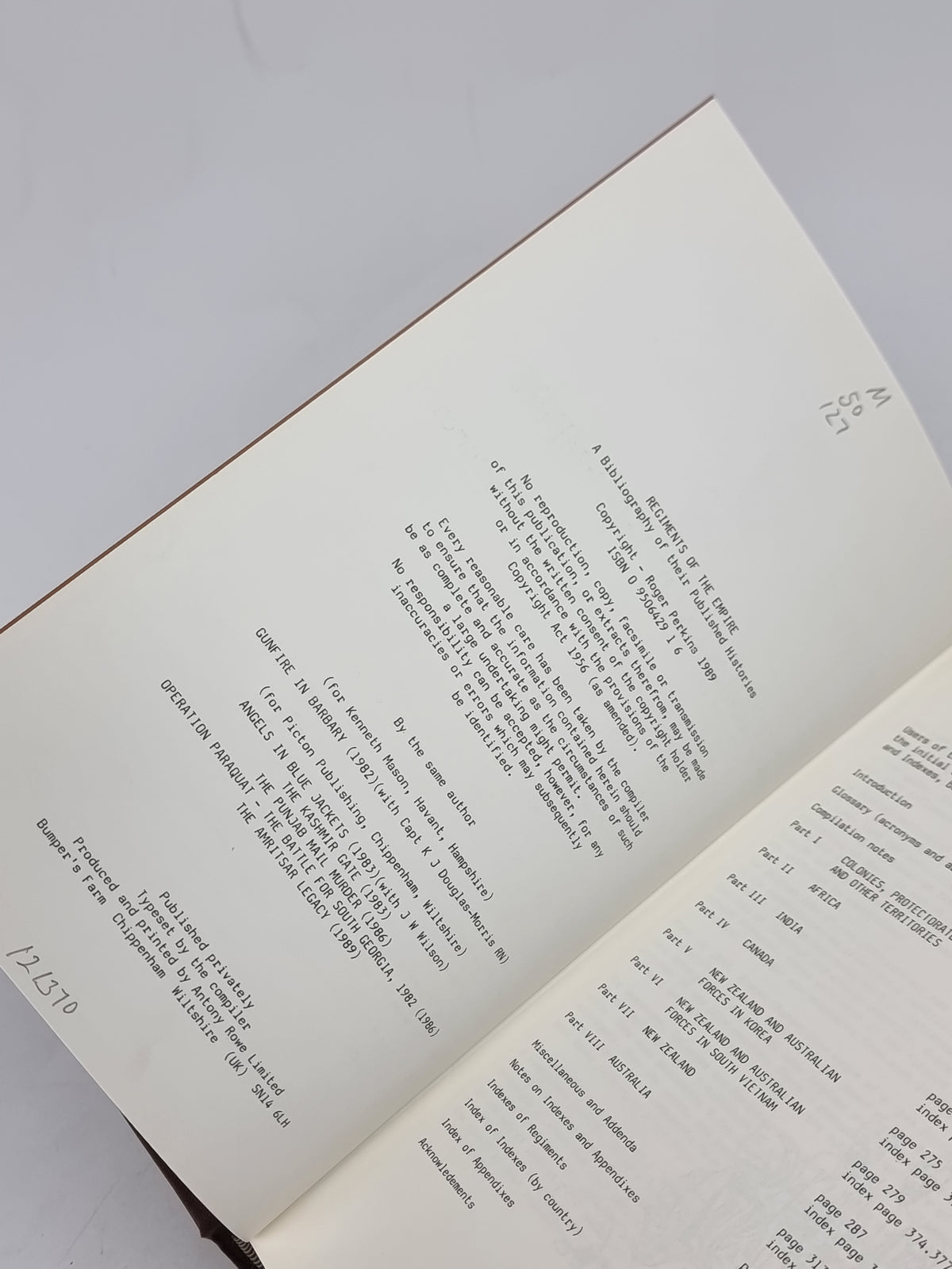Regiments of the Empire: A Bibliography of their Published Histories