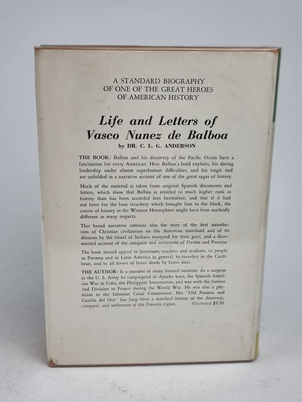 Life and Letters of Vasco Núñez de Balboa, Charles L. G. Anderson — 1st Ed