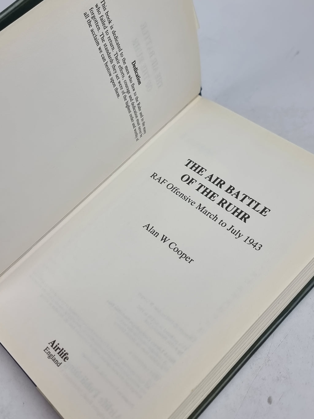 The Air Battle of the Ruhr, Alan W. Cooper — 1st Edition