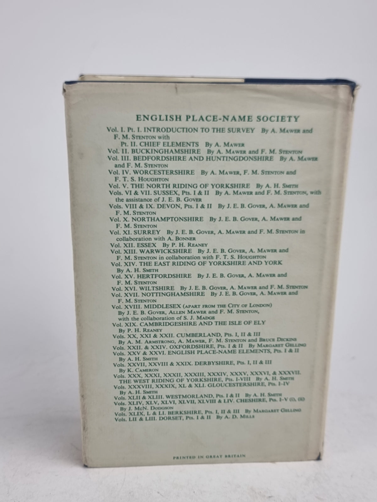 The Place-Names of Cheshire: Part Five (Section 1:i), J. McN. Dodgson