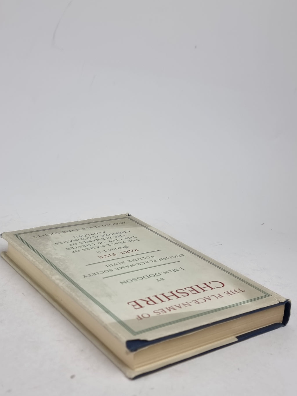 The Place-Names of Cheshire: Part Five (Section 1:i), J. McN. Dodgson