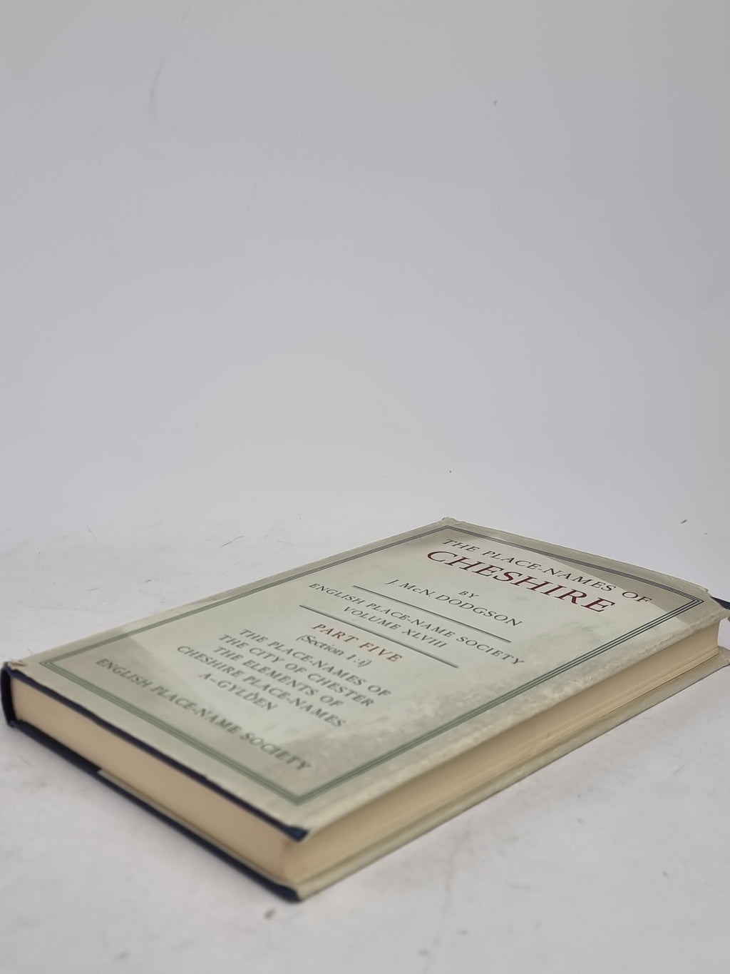 The Place-Names of Cheshire: Part Five (Section 1:i), J. McN. Dodgson